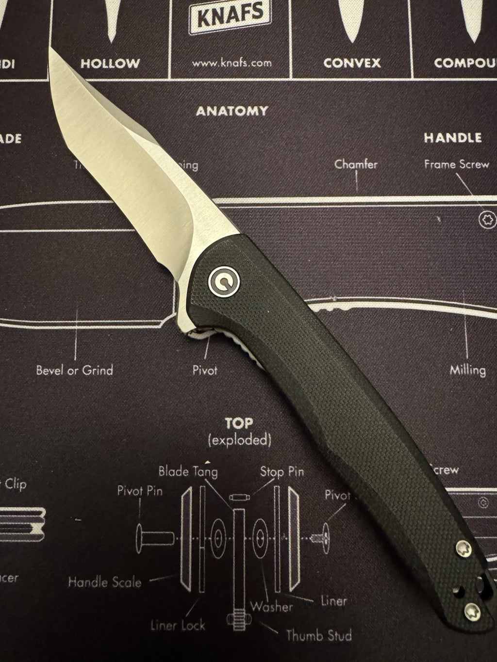 CIVIVI Mini Sandbar Liner Lock Manual Flipper Knife Black G-10 Nitro-V Blade