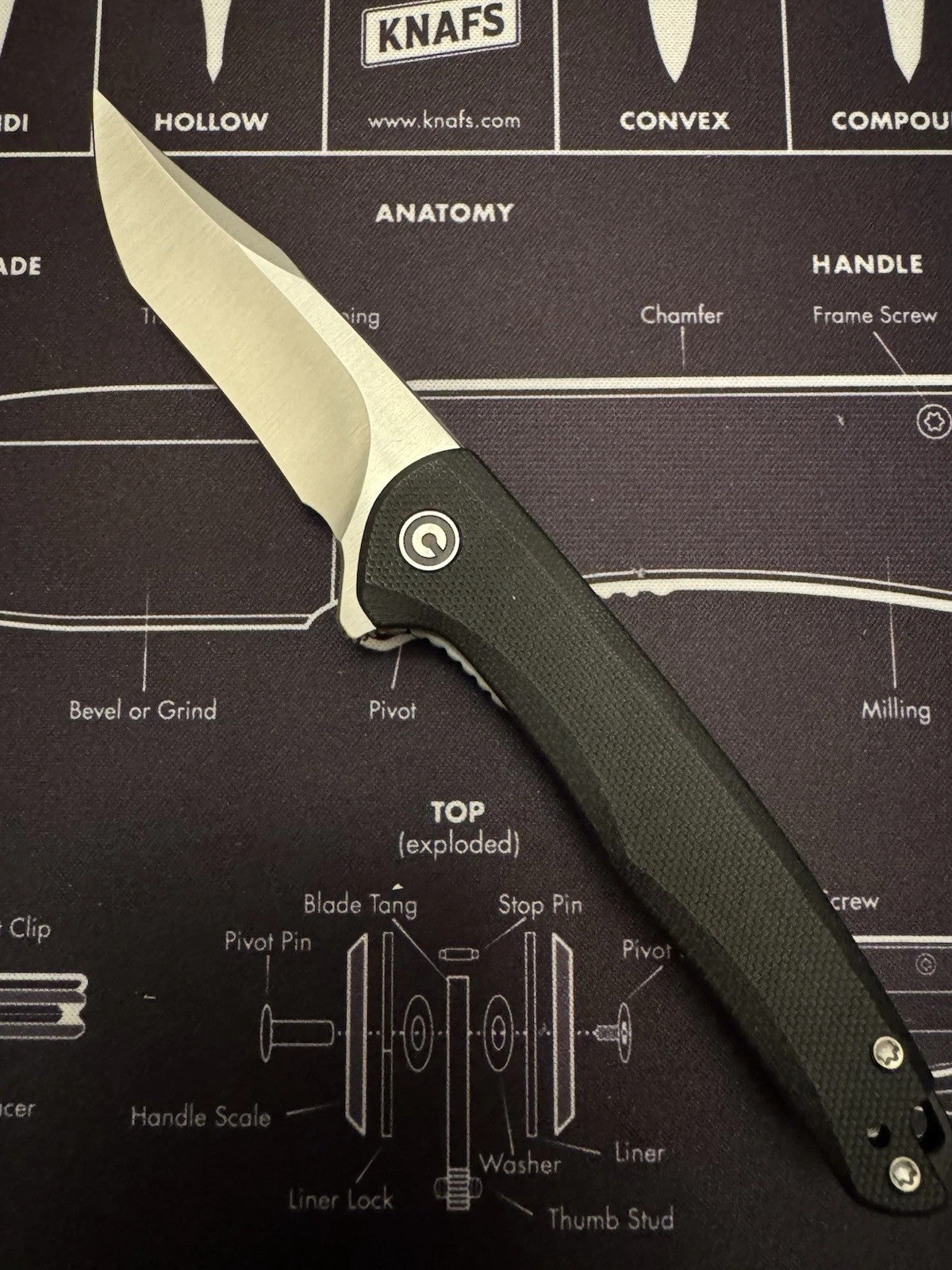 CIVIVI Mini Sandbar Liner Lock Manual Flipper Knife Black G-10 Nitro-V Blade