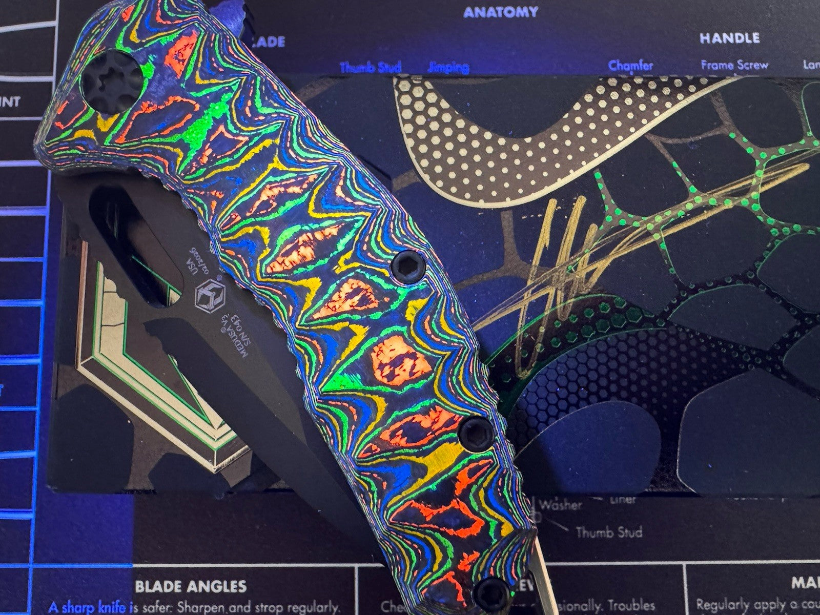 #43 Heretic Medusa Manual - 80s Camo Carbon Milled, Titanium - DLC Magnacut