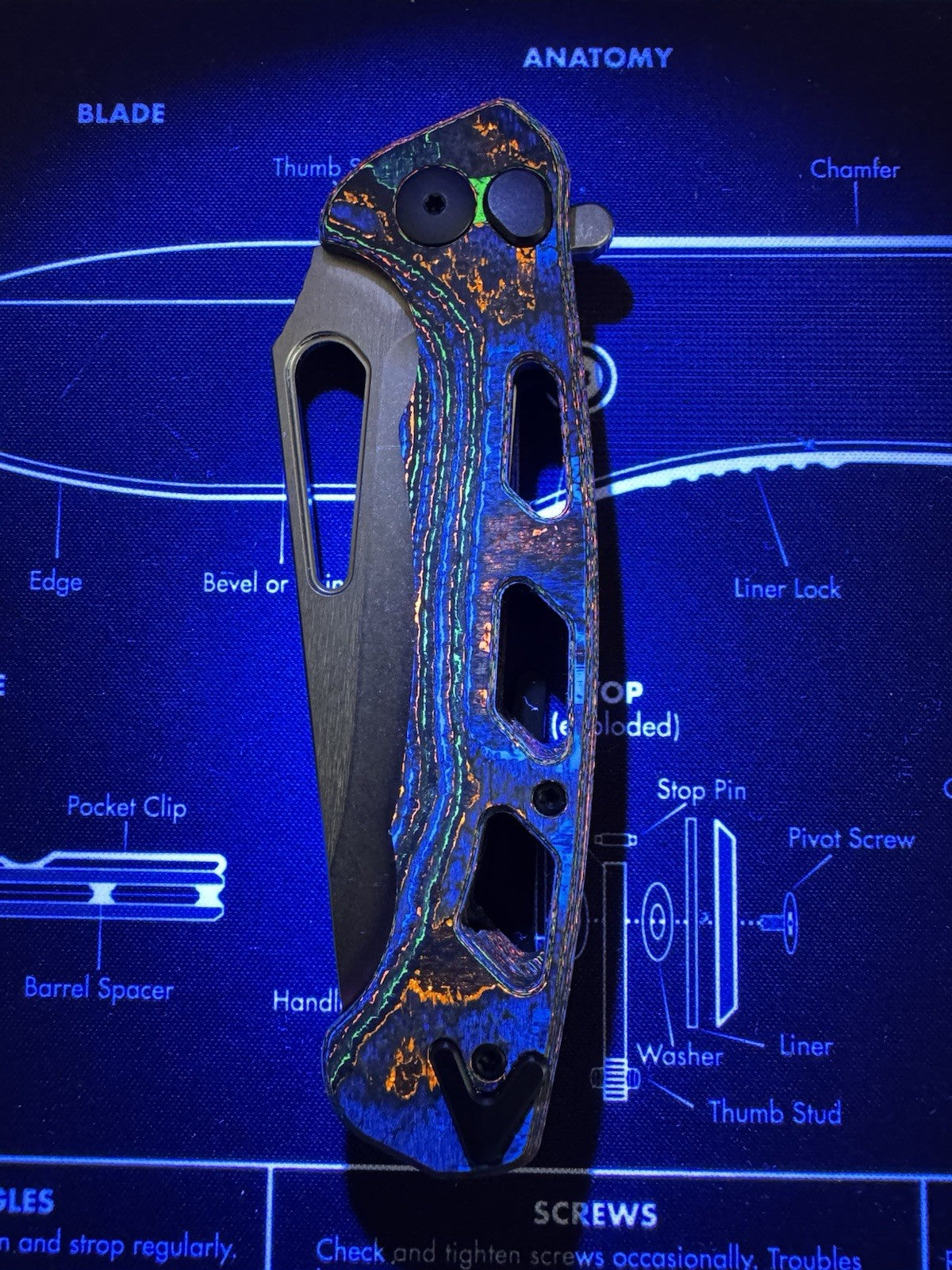 80’s Dead Reckon Skeletonized Ridge Back,Flipper tab, magnacut, stone washed 