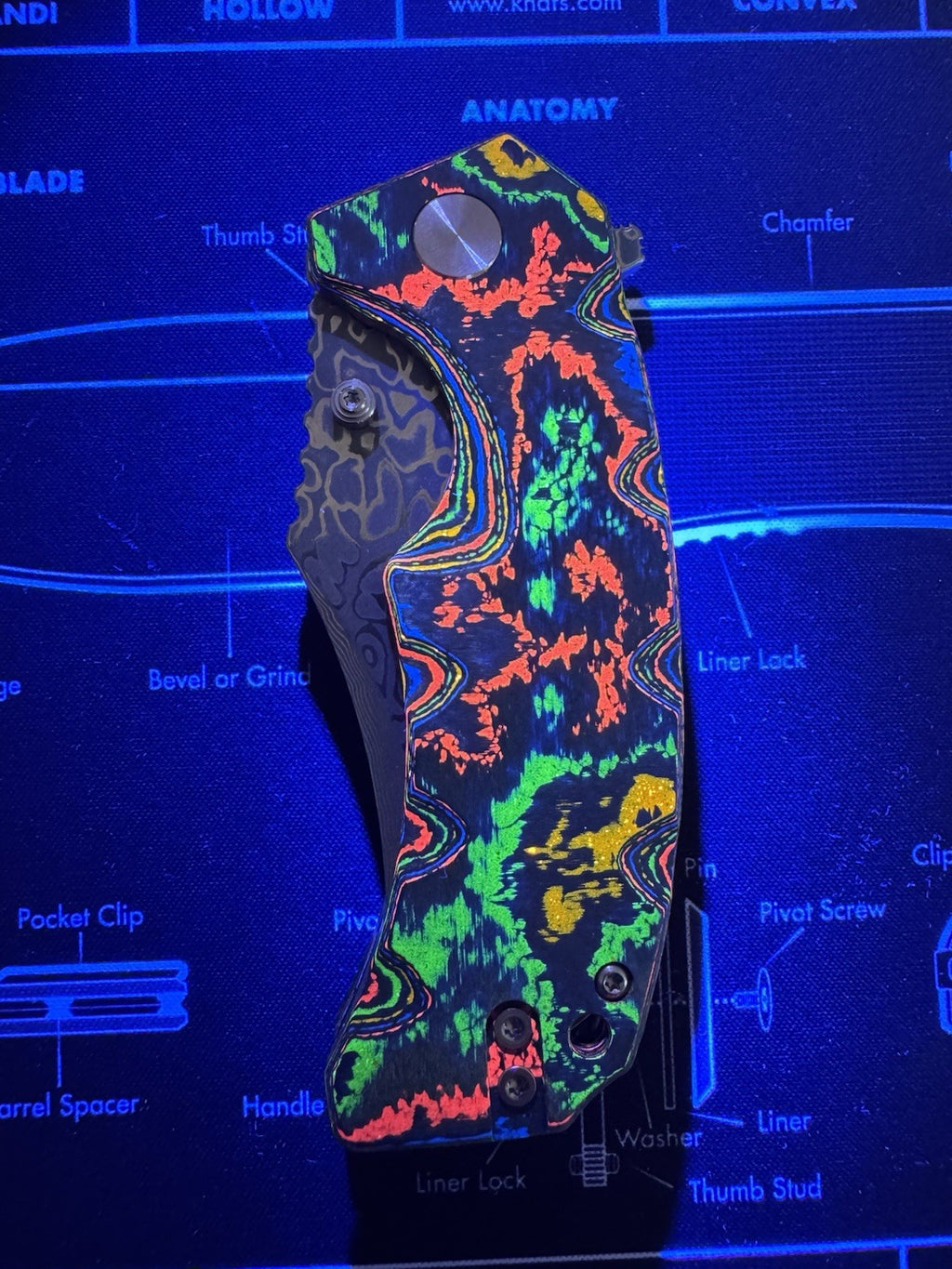 Ground Zero Damascus VG10 Core 80s Camo Carbon