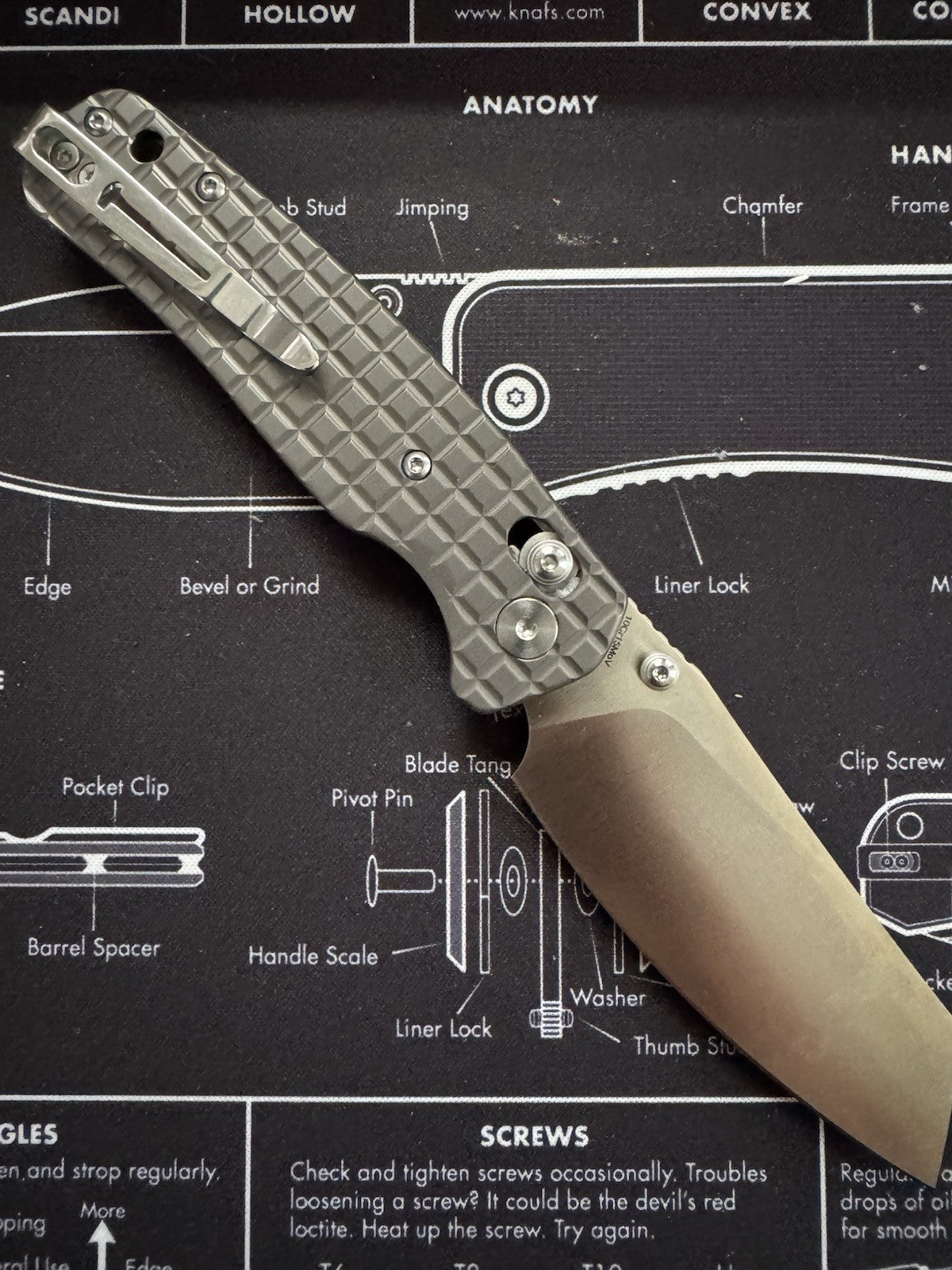 Cicada's Wing Bar Lock Knife Frag Pattern Gray PVD Stainless 10CR15MOV