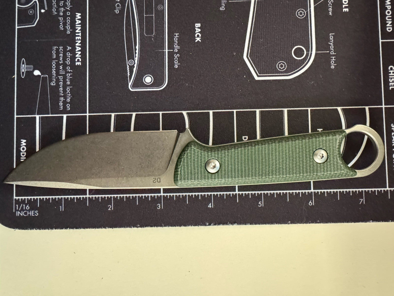 Nomad – D2 Fixed Blade Knife with Micarta Handle & Kydex Sheath