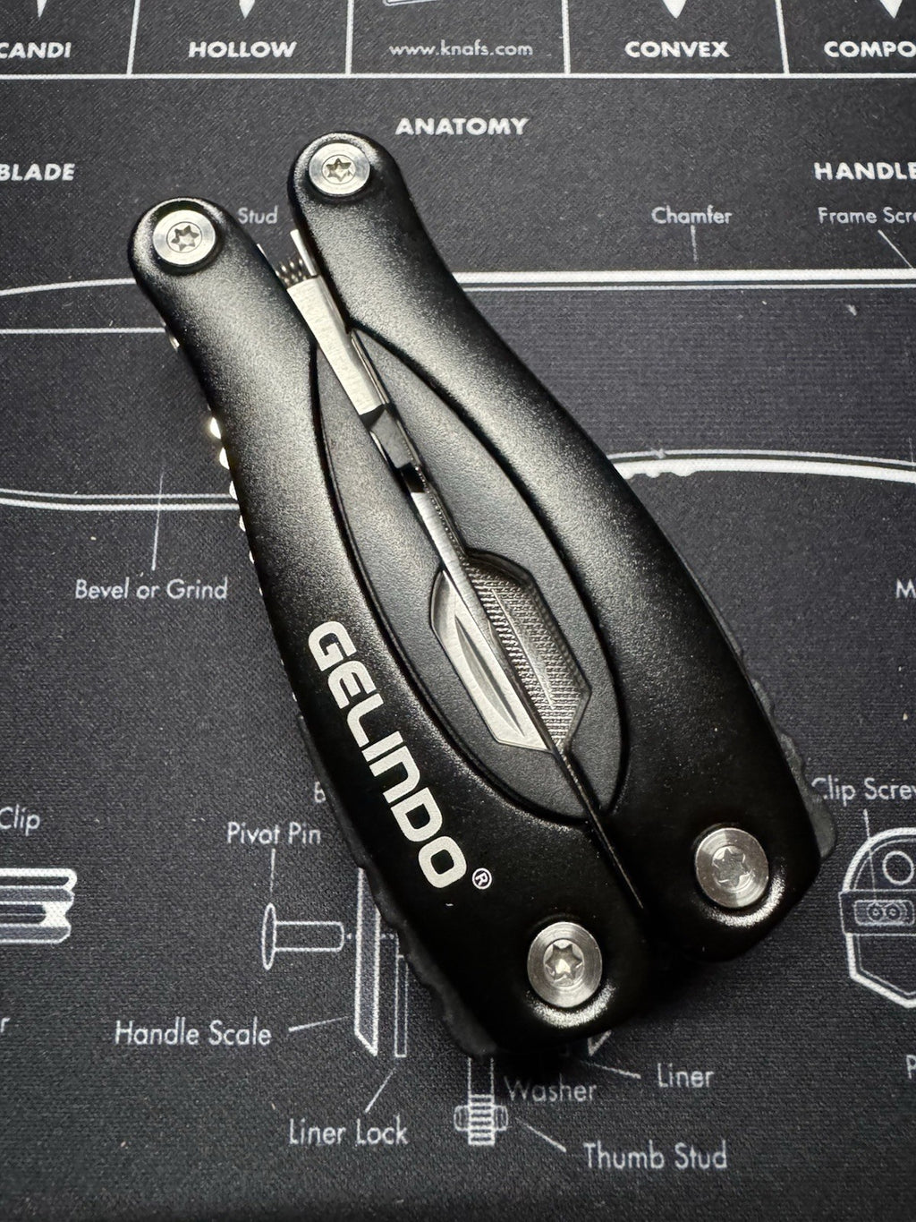 Gelindo Premium Multi Tool Pocket Knife Black With Case Pliers Saw File
