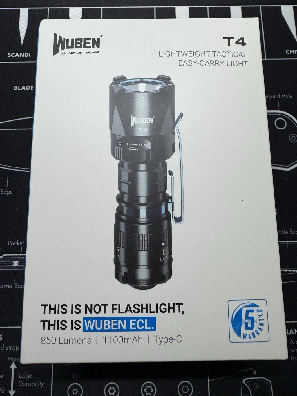WUBEN T4 Tactical Flashlight Rechargeable Resists Water/Impact Tactical Memory