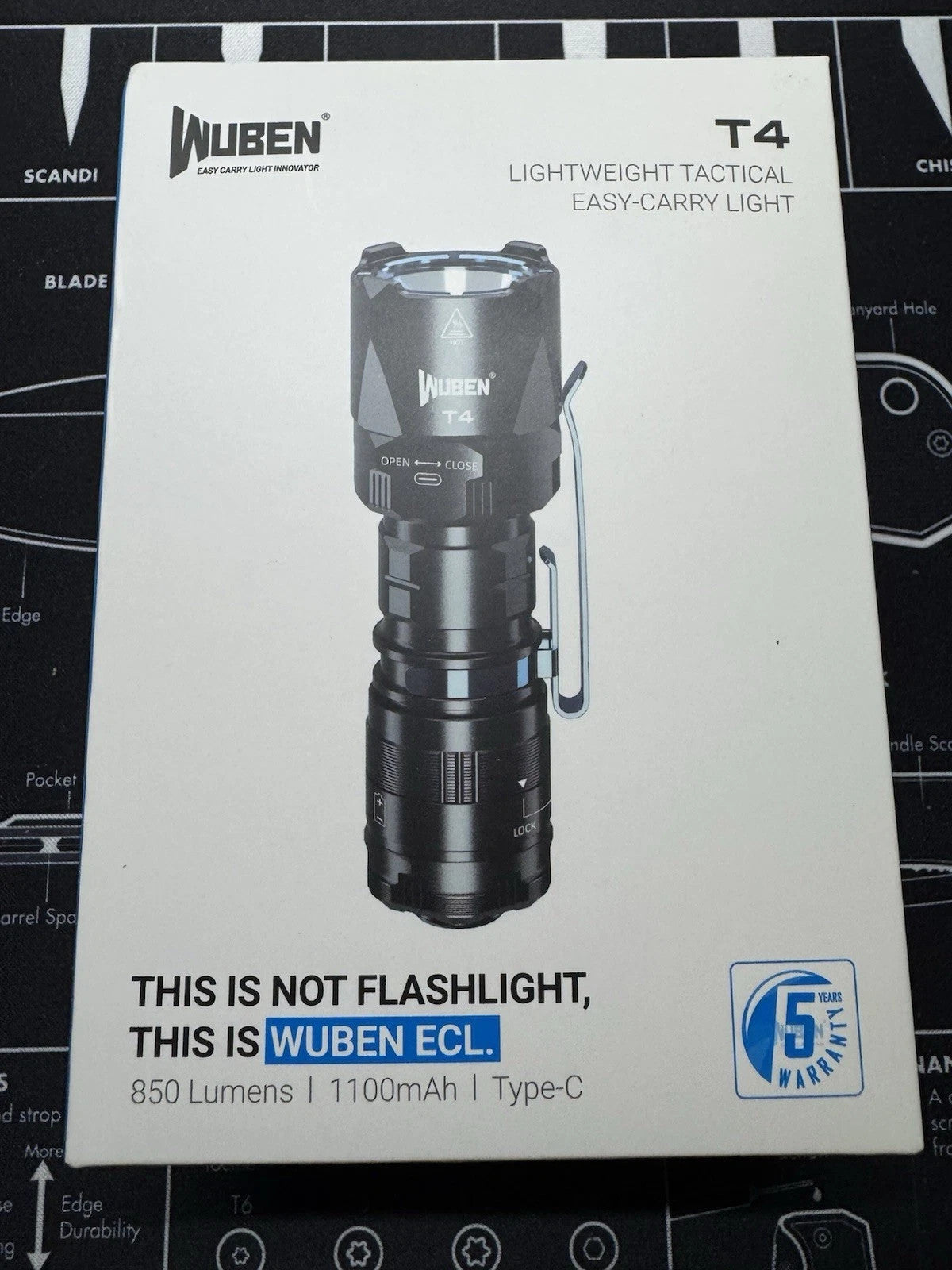 WUBEN T4 Tactical Flashlight Rechargeable Resists Water/Impact Tactical Memory