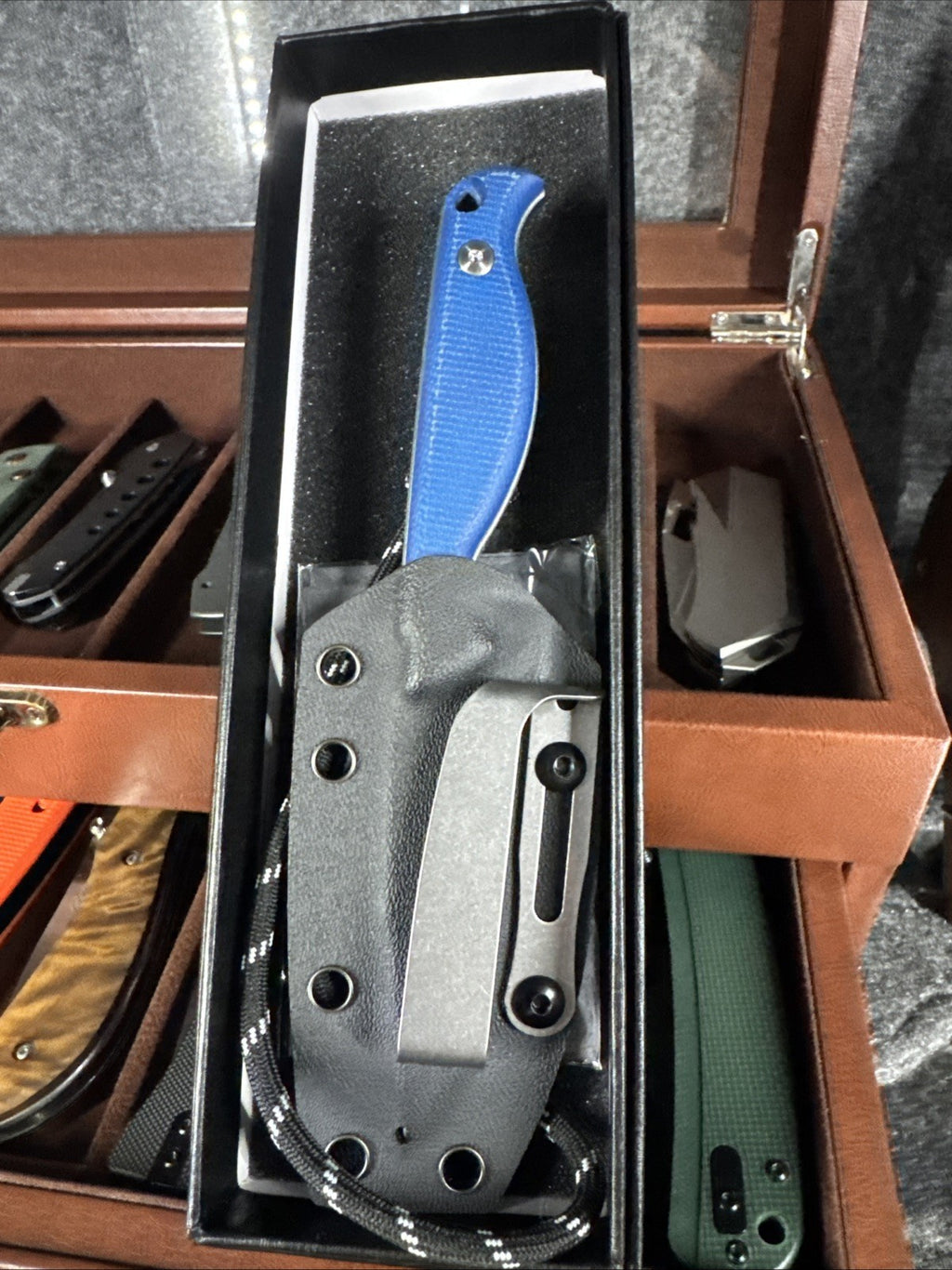 Fixes Blade Blue D2 Steel USA Fixed Blade Knife