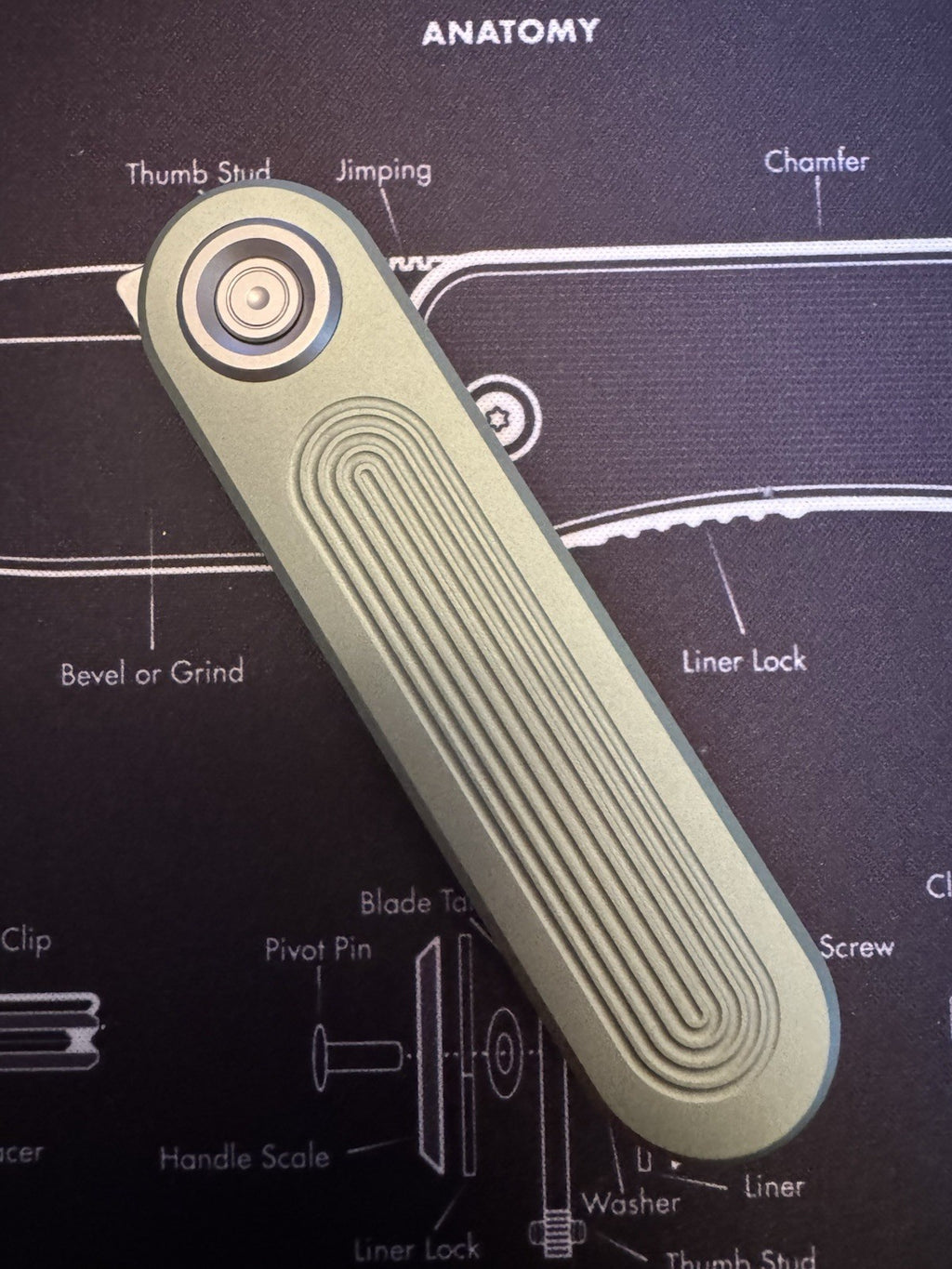 Vosteed Corgi-V 295 Vanchor Lock Green Aluminum Folding S35VN Pocket Knife A3707