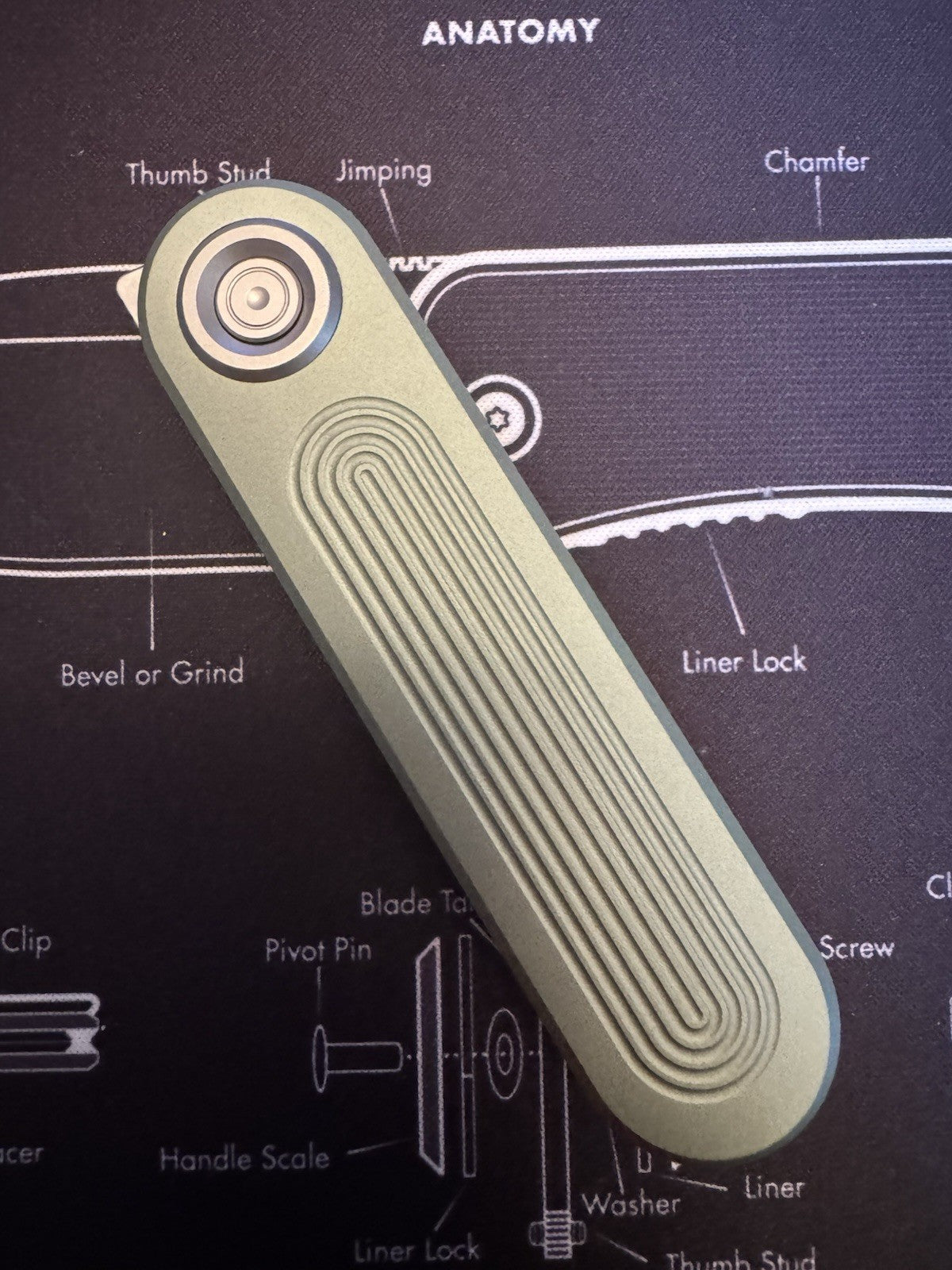 Vosteed Corgi-V 295 Vanchor Lock Green Aluminum Folding S35VN Pocket Knife A3707