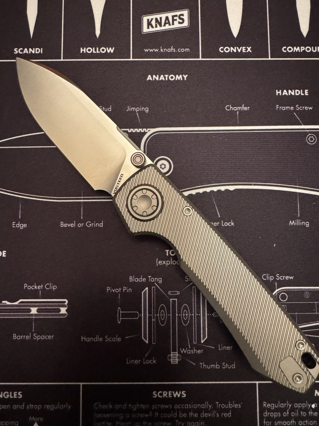 Vosteed Raccoon V - M390 - Titanium - Satin Blade  #62 Of #250