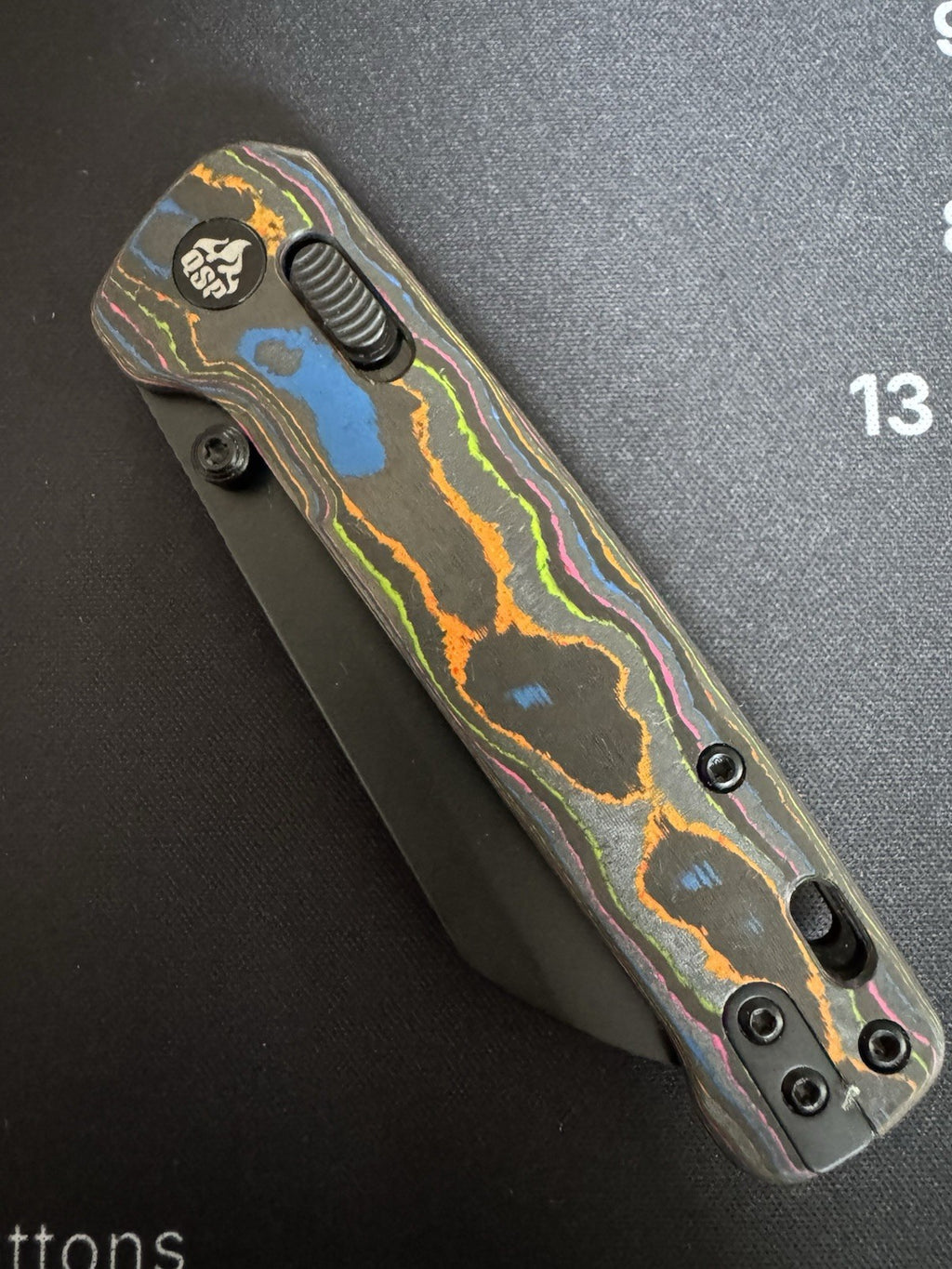 QSP Penguin 80s Camo Carbon Fiber 1 Of 90 Folding Pocket Knife