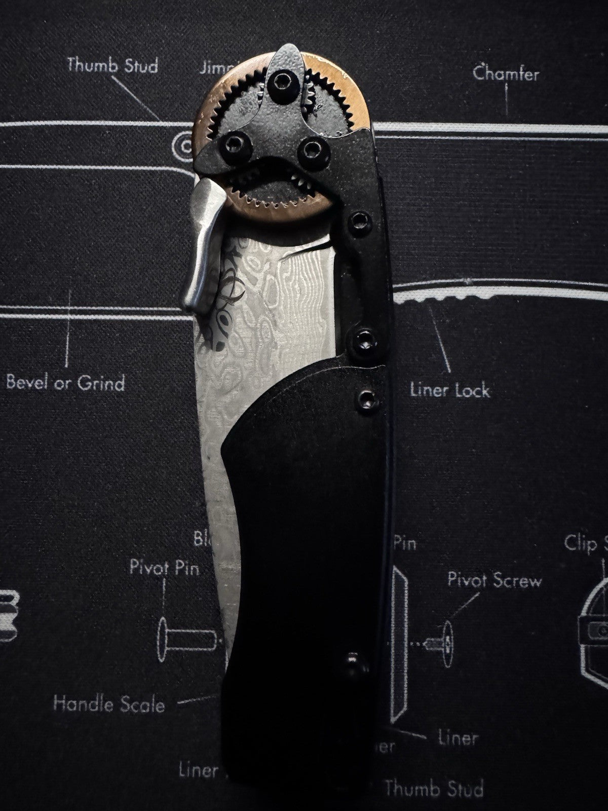 Mantis GH2027T 2021 G&G Hawk Designs Gearhead Folding Knife 2.875" Tanto