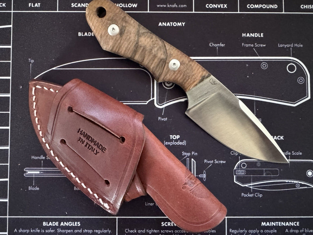 Viper Knives Handy Fixed Blade Knife Wood (3.4" Satin) VT4038NO
