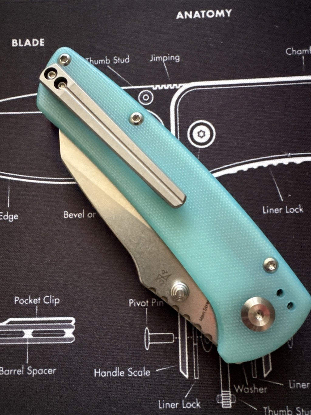 Kansept MAIN STREET T1015B4 BLUE G10 HANDLE STONEWASHED 154CM BLADE DIRK