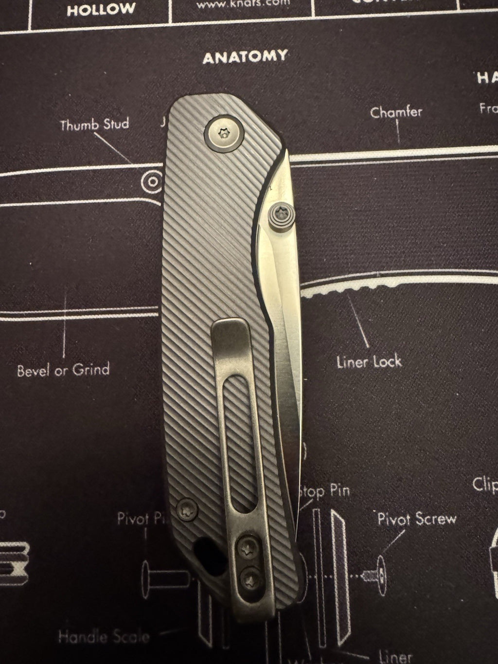 Vosteed Marten Silver- Top Liner Lock (2.98" 154CM Blade & Aluminum Handle)