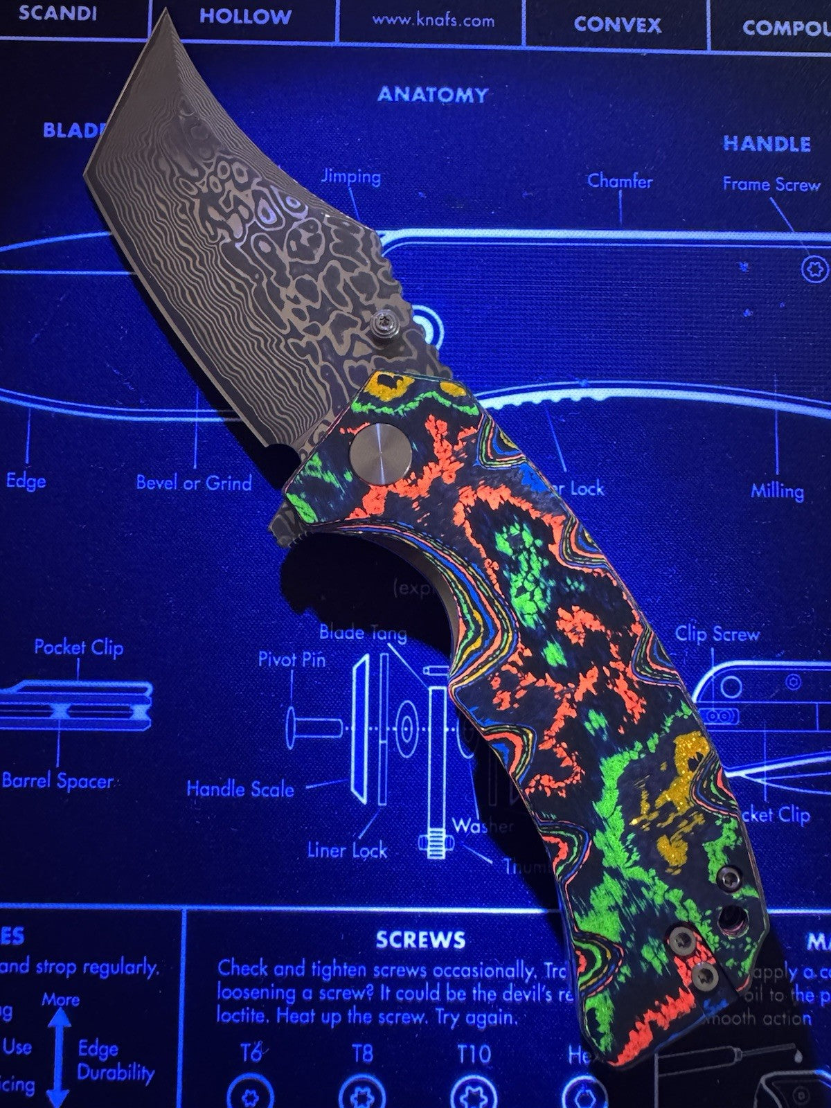Ground Zero Damascus VG10 Core 80s Camo Carbon