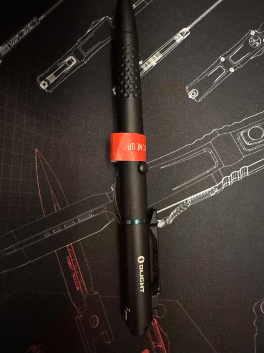 Olight O'Pen Glow Rechargeable Penlight Black Pattern