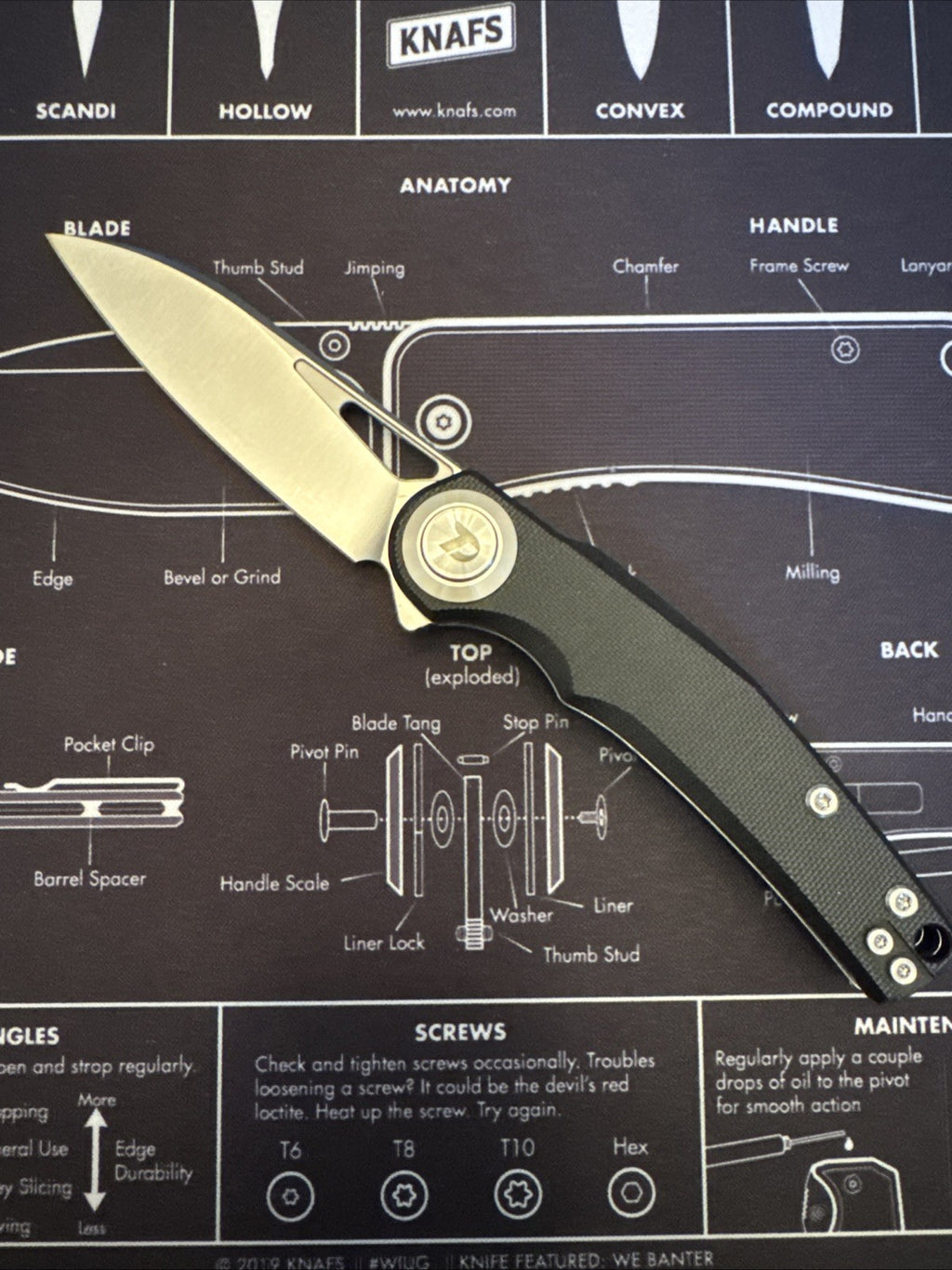 Dreamtech Button Lock, D4130GB, G10 Handle, D2 blade, Black