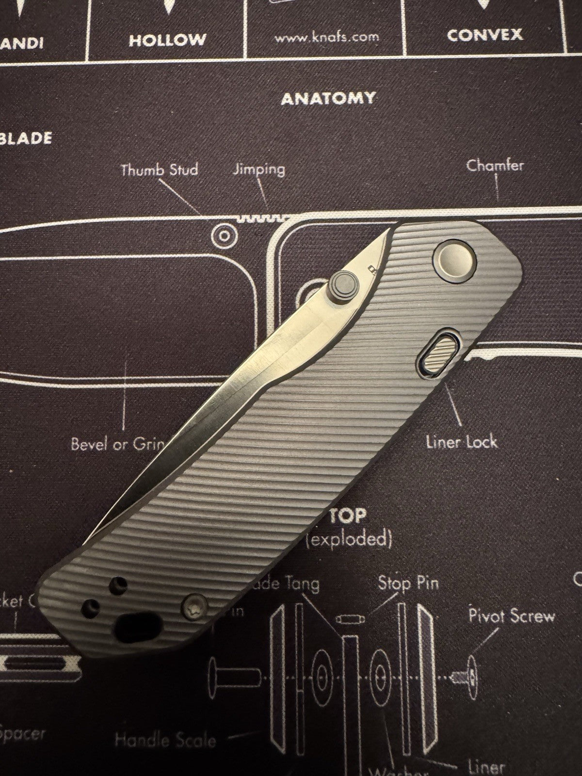 Vosteed Marten Silver- Top Liner Lock (2.98" 154CM Blade & Aluminum Handle)