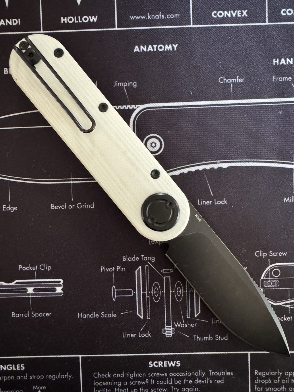 Vosteed Corgi-V 295 Vanchor Lock White G10 Folding N690 Pocket Knife A3712