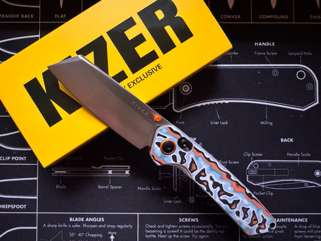 Kizer Madrac Vortex Micarta #98 our of #100 Exclusive Blade City Serialized
