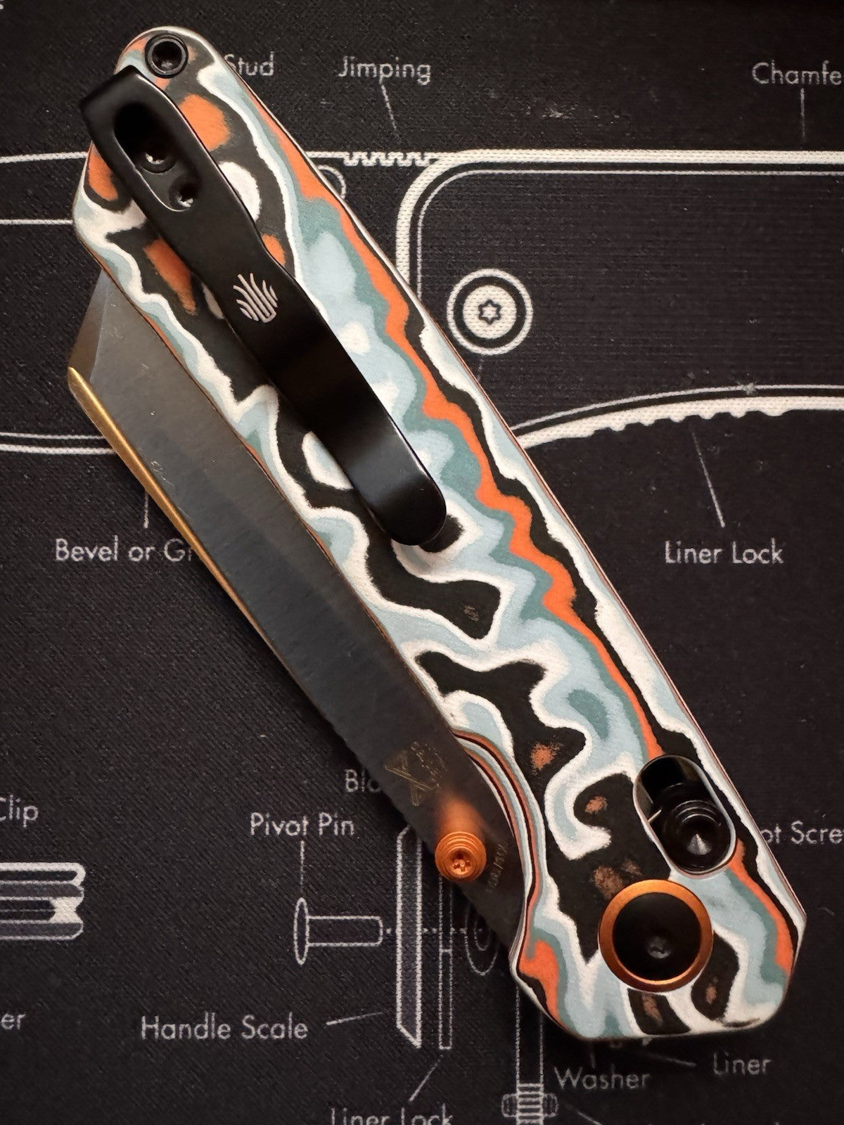 Kizer Madrac Vortex Micarta #98 our of #100 Exclusive Blade City Serialized
