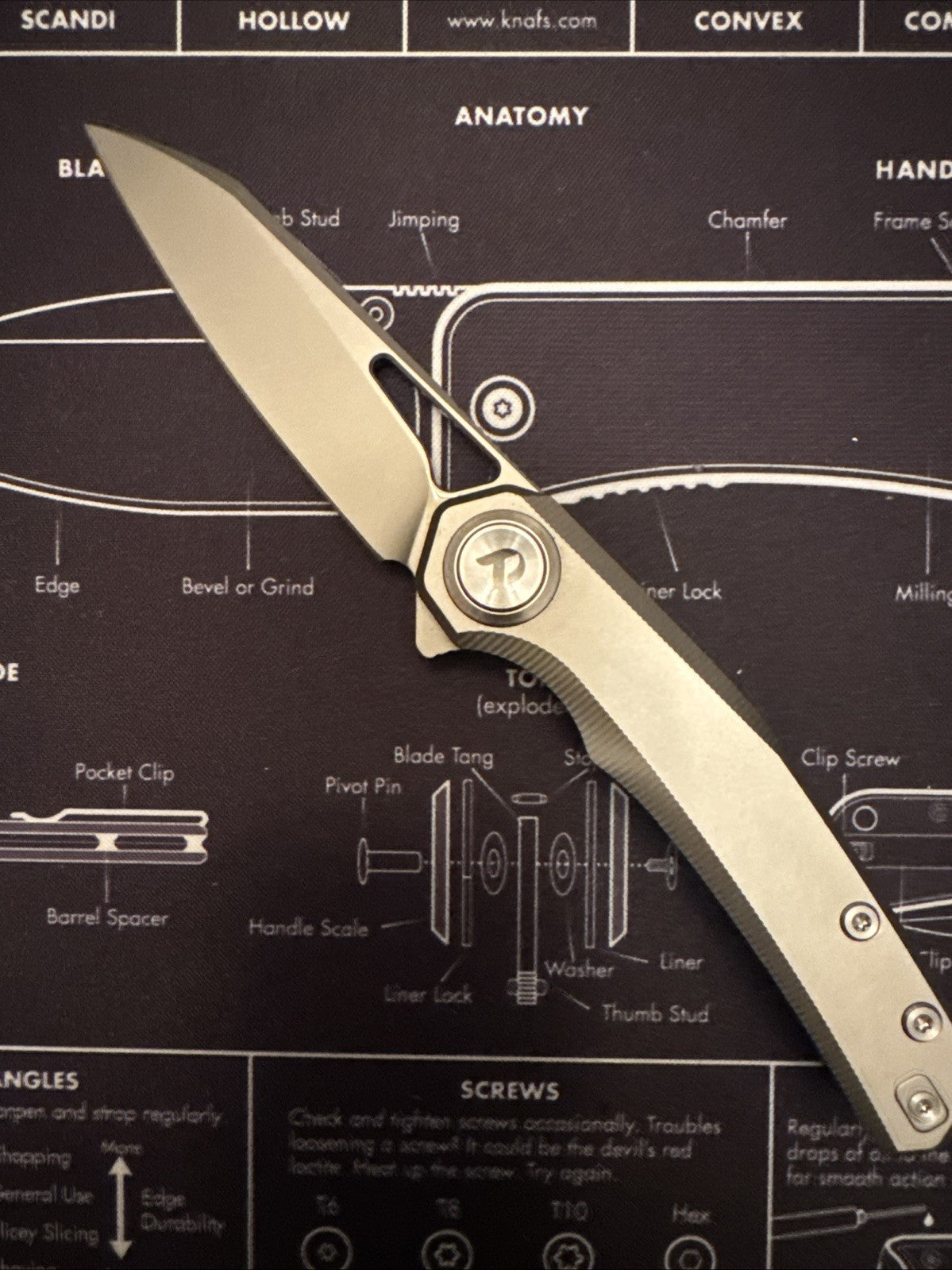 🔥Dreamtech M390 Blade, Button Lock, Titanium Handle,  Model: D4281G 🔥