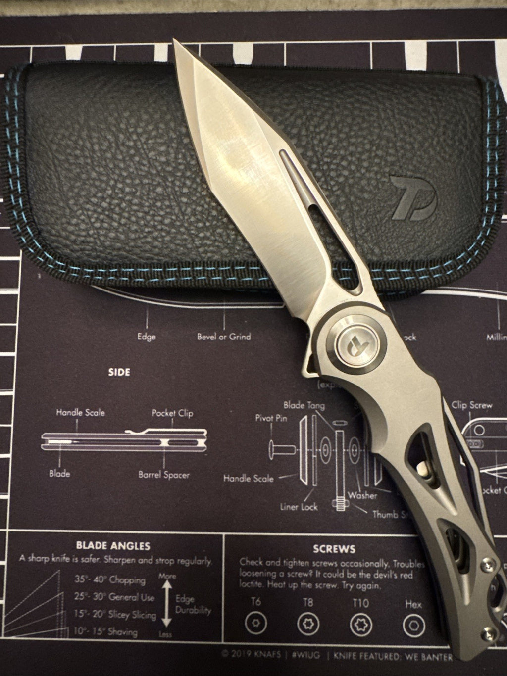 🔥Dreamtech M390 Blade, Button Lock, Titanium Handle,  Model: D3665G 🔥