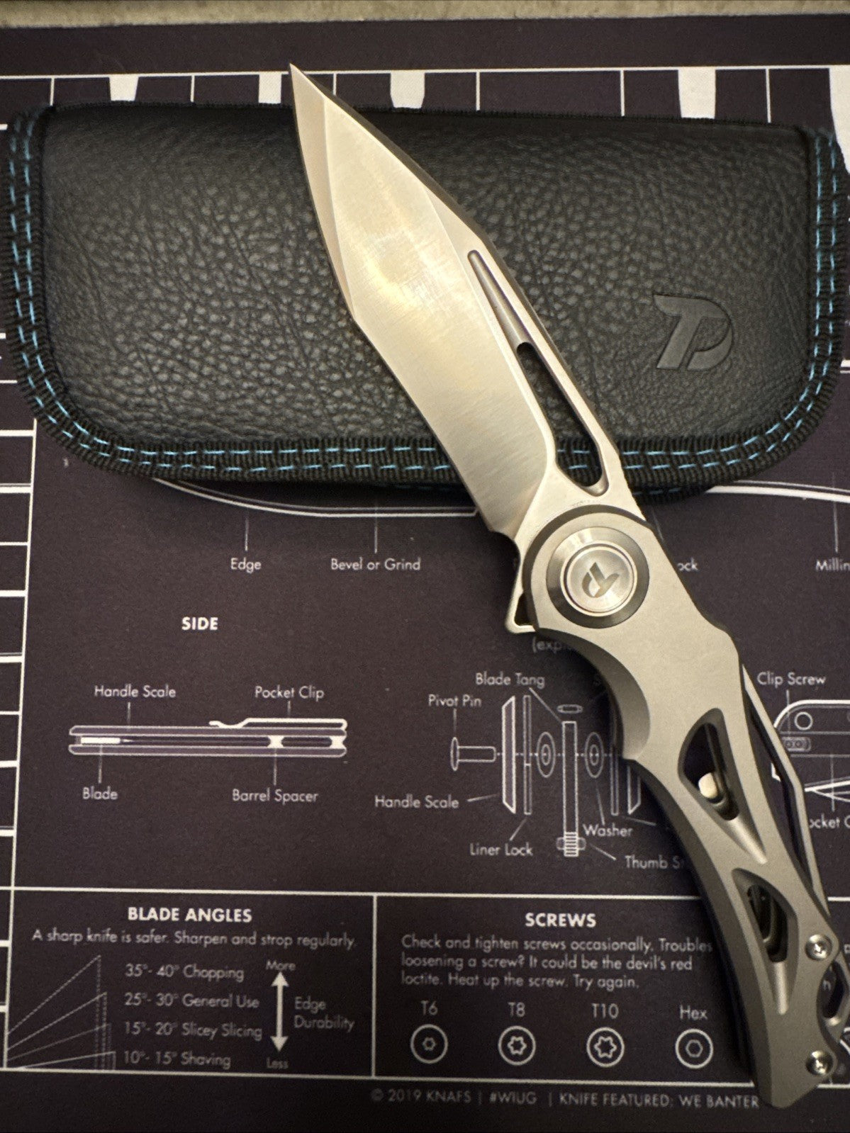 🔥Dreamtech M390 Blade, Button Lock, Titanium Handle,  Model: D3665G 🔥