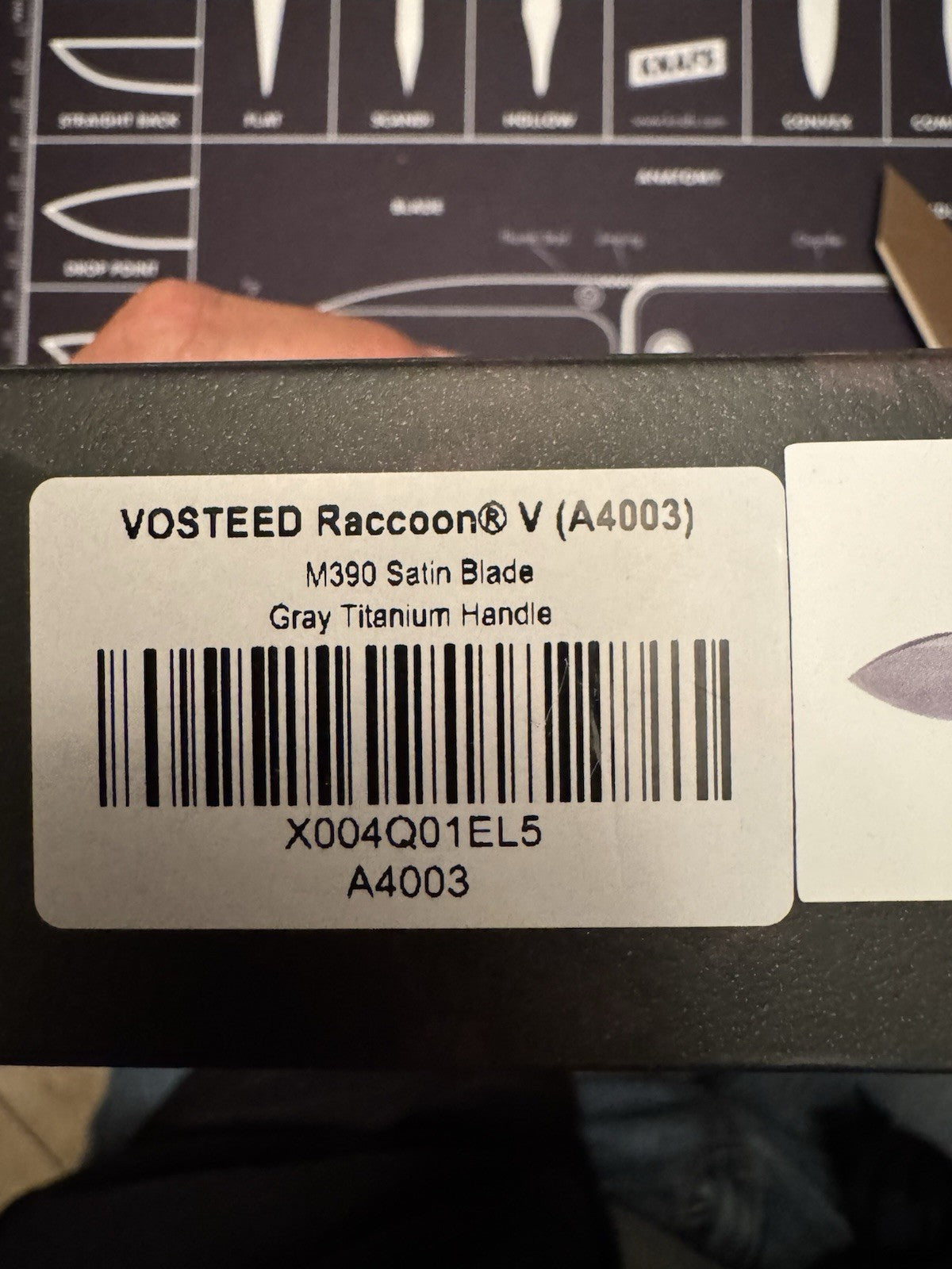 Vosteed Raccoon V - M390 - Titanium - Satin Blade  #62 Of #250