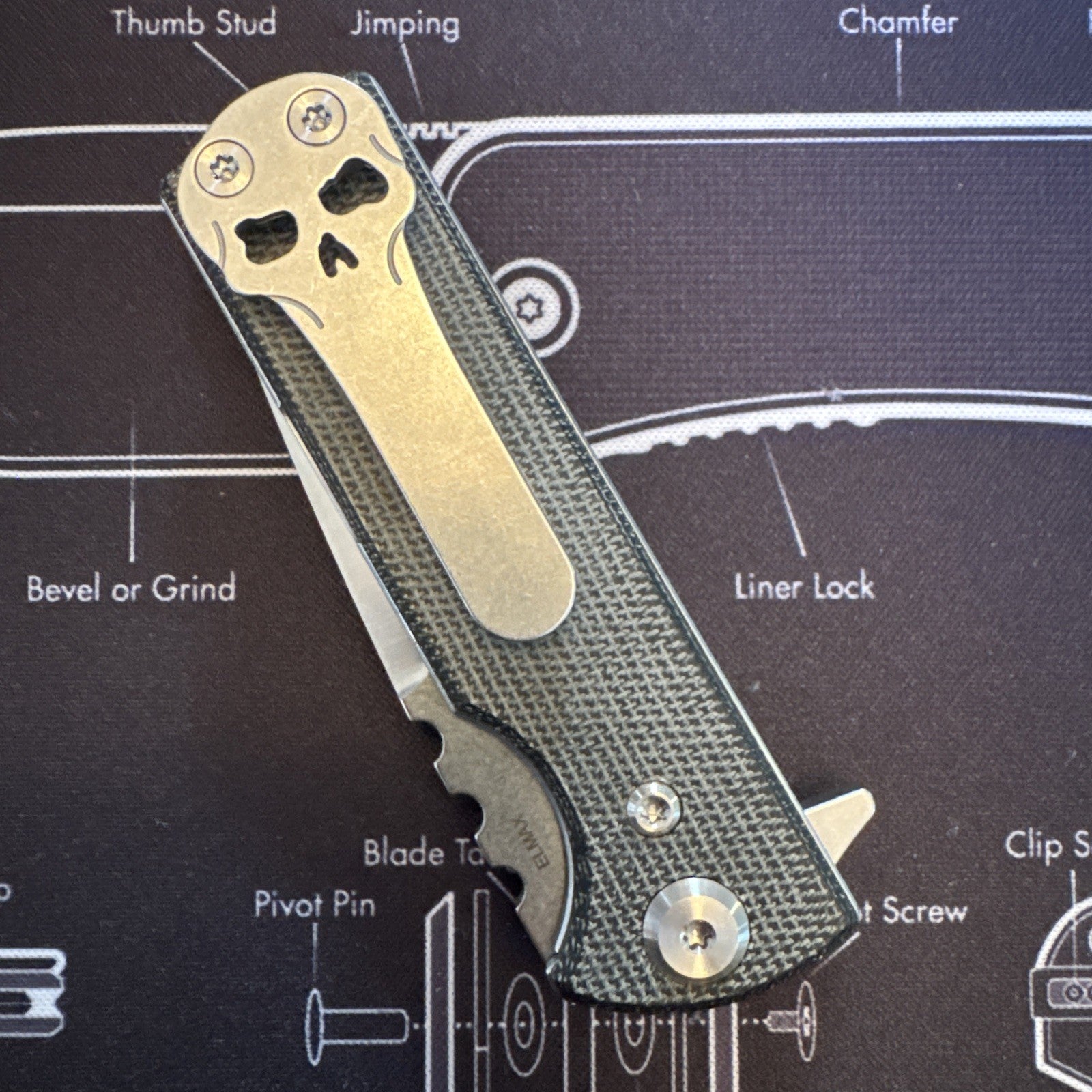 Chavez T.A.K Elmax Blade Black Micarta