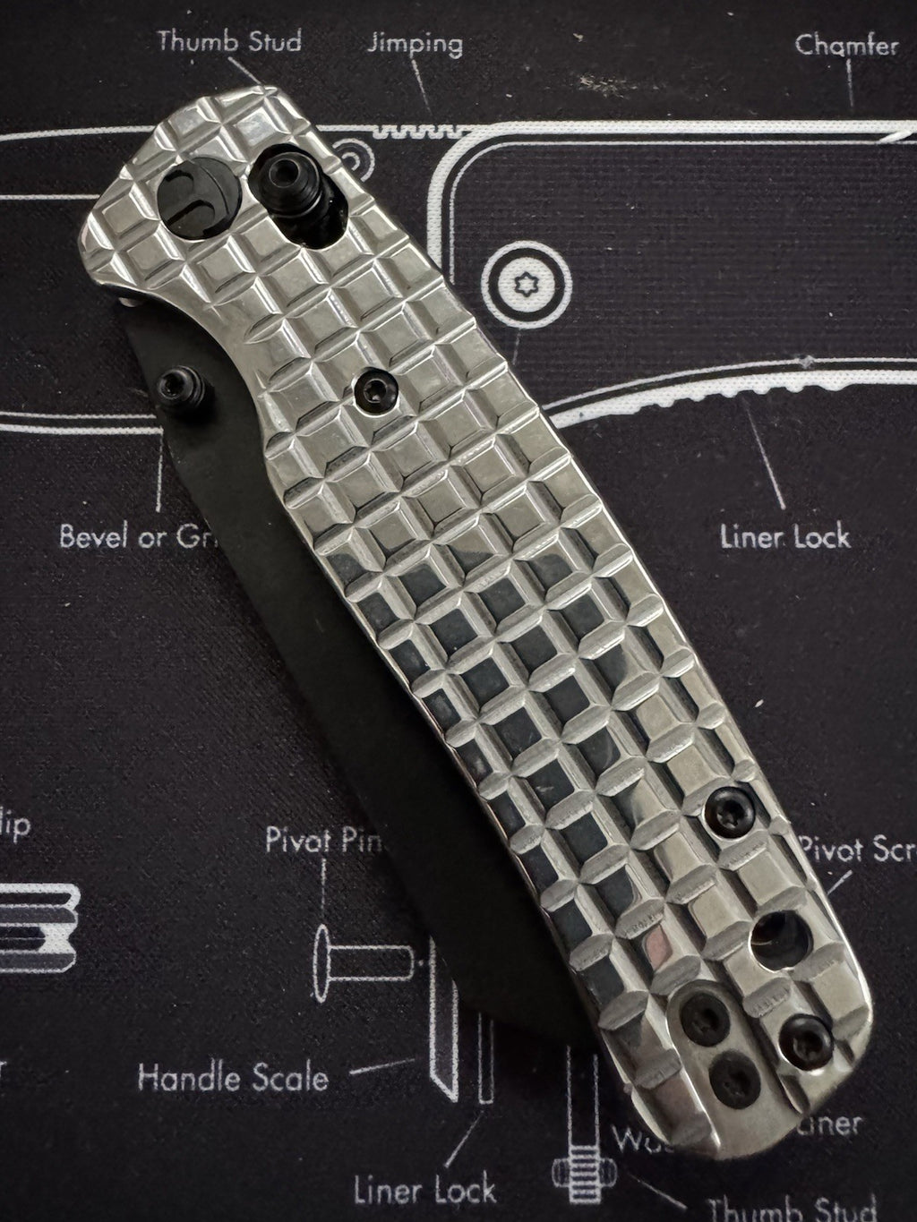 Cicada's Wing Bar Lock Knife Mirror polished FRAG Stainless 10CR15MOV