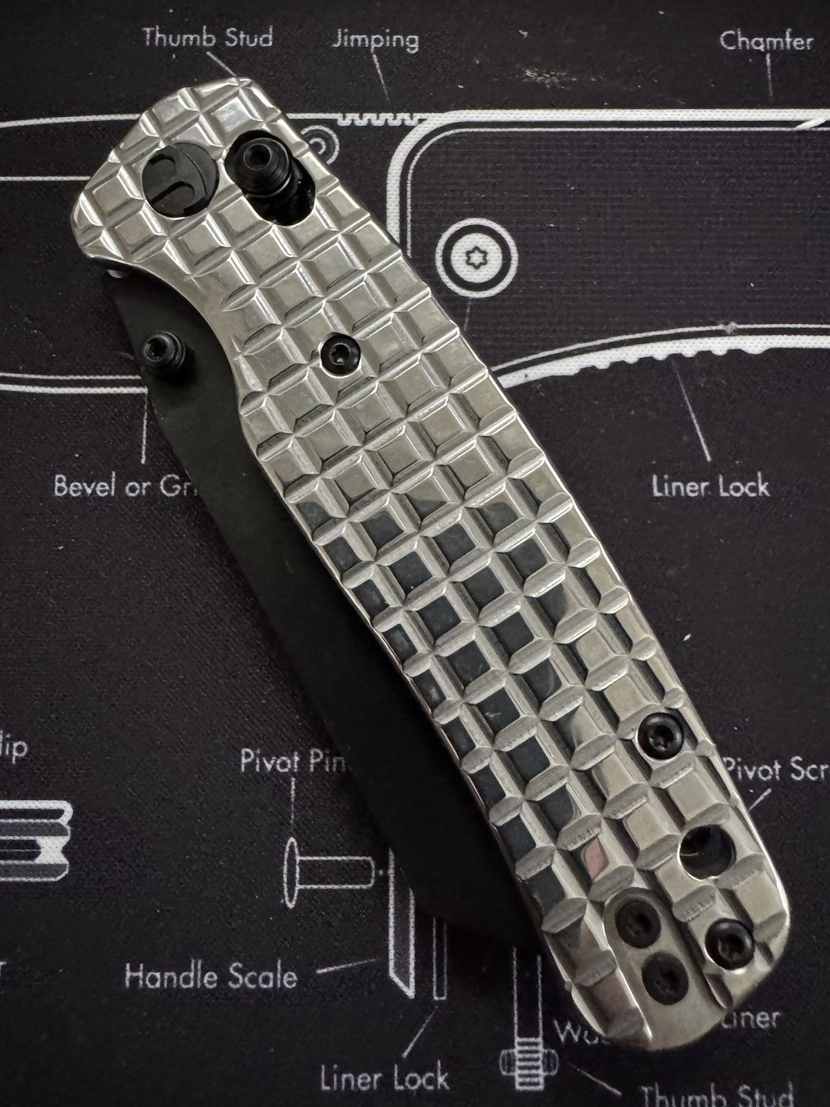 Cicada's Wing Bar Lock Knife Mirror polished FRAG Stainless 10CR15MOV