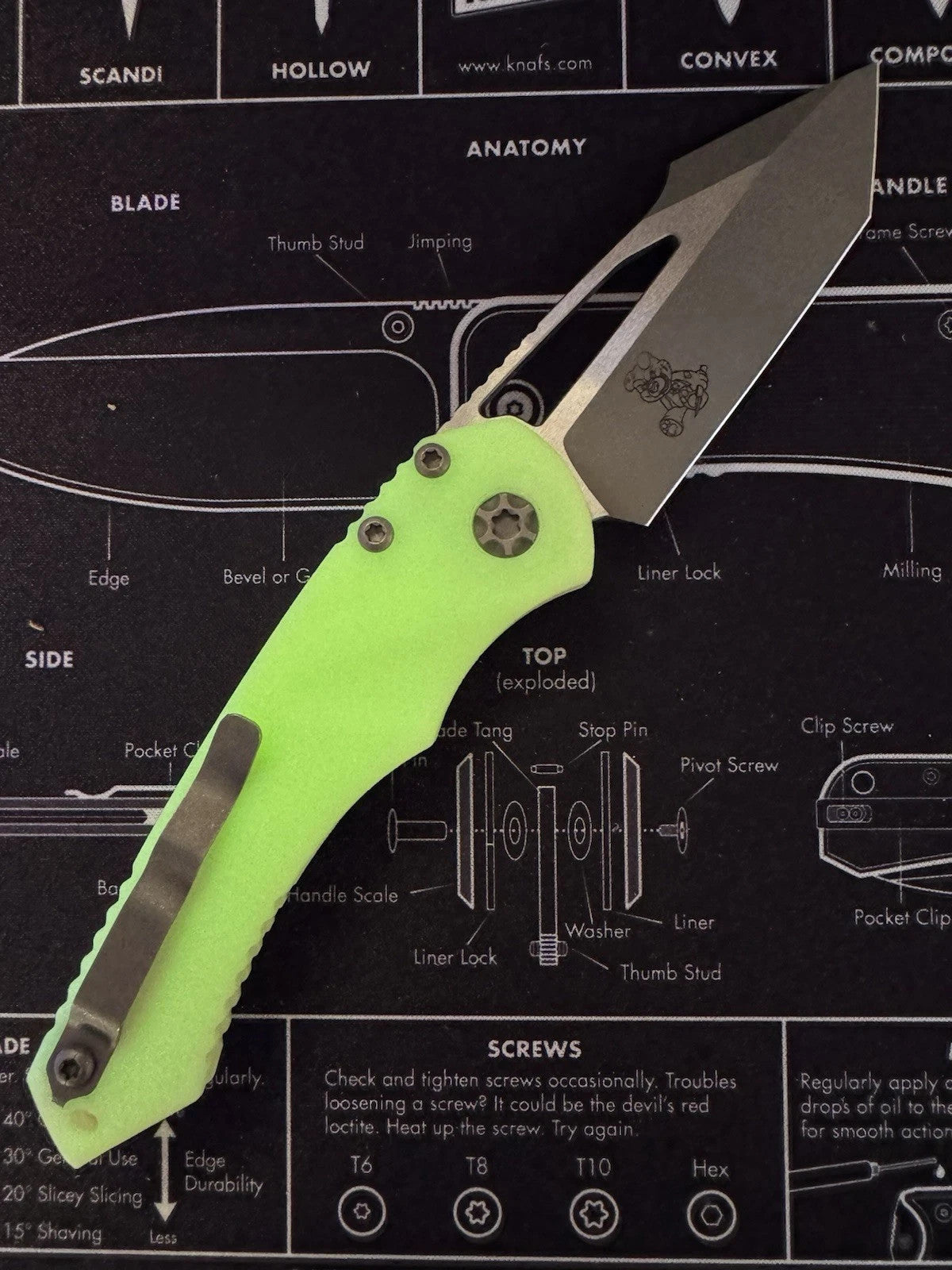Heretic Knives Mini Pariah Manual Glow Chassis MagnaCut Exclusive