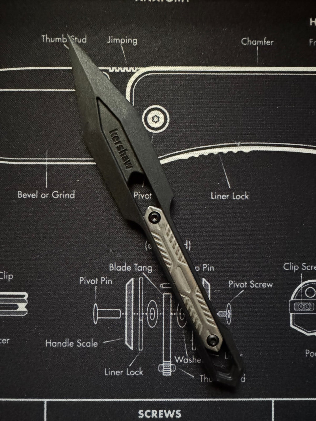New Kershaw Inverse Fixed Blade Knife 1397X