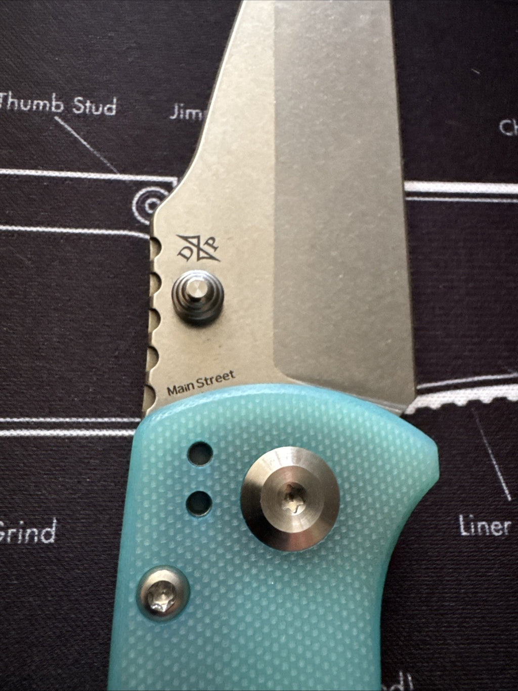 Kansept MAIN STREET T1015B4 BLUE G10 HANDLE STONEWASHED 154CM BLADE DIRK