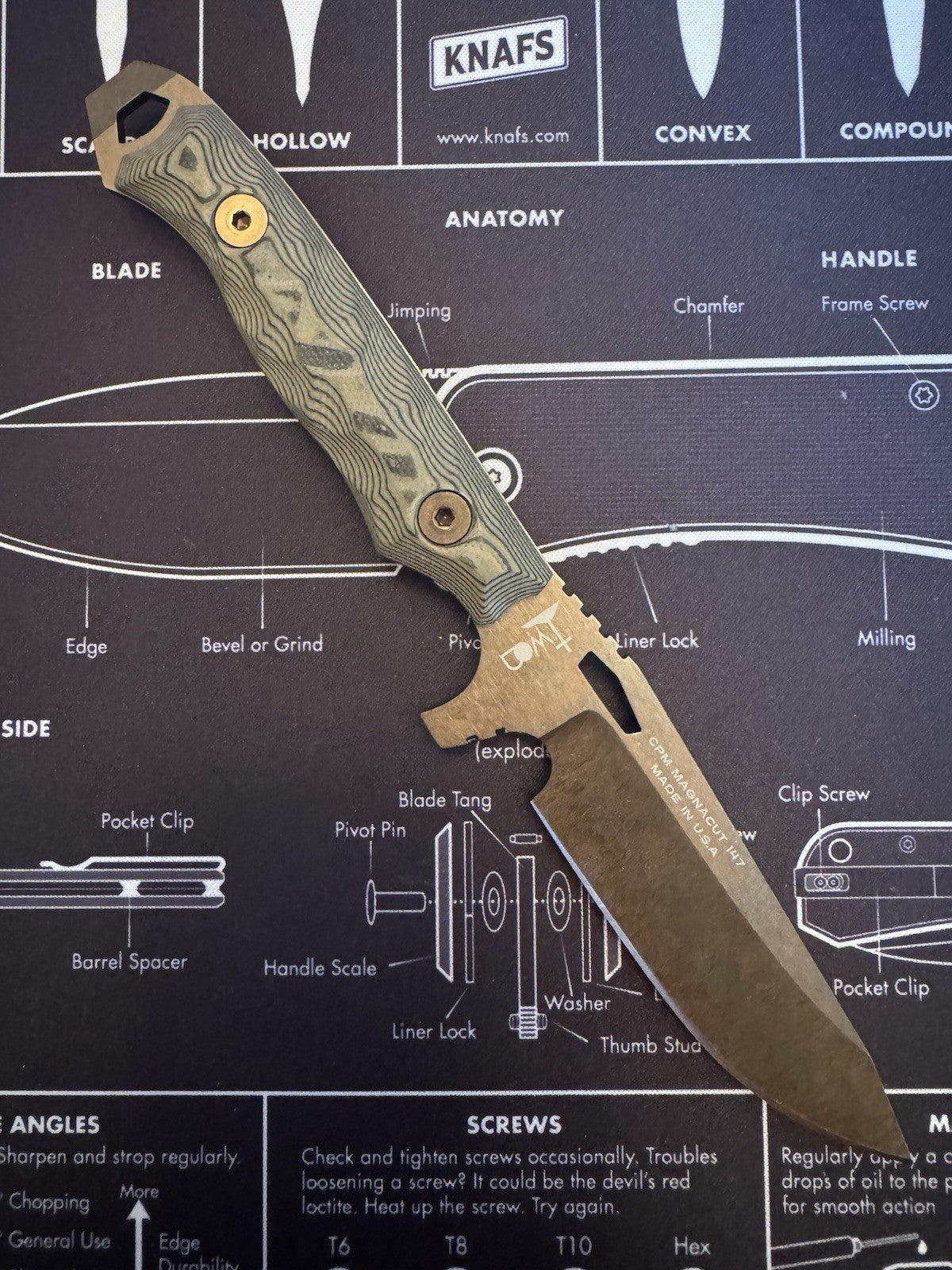 Dawson Outcast CPM Magnacut Carbon Fiber  Kydex Arizona Copper