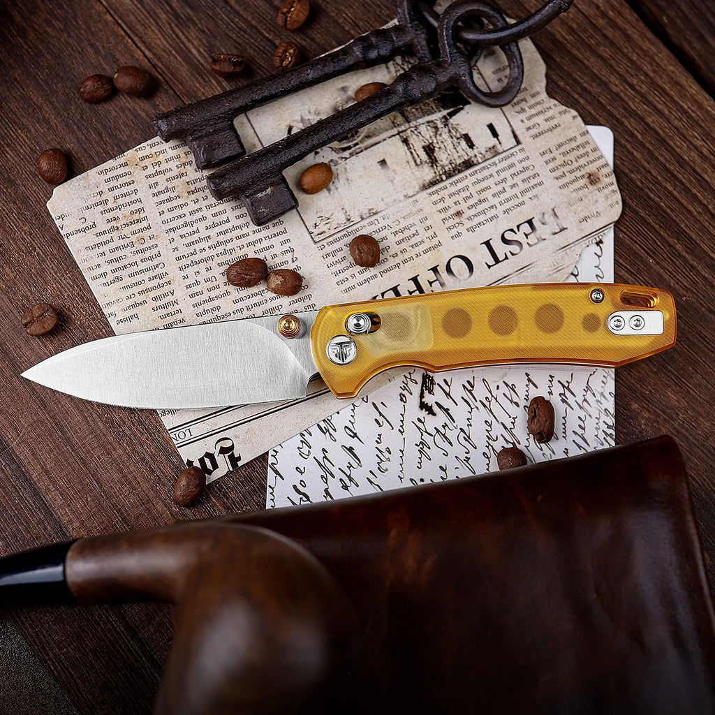 Dragonfly-Y Axis Lock EDC Folding Pocket Knife,2.99'' 14C28N Steel Blade,PEI Han