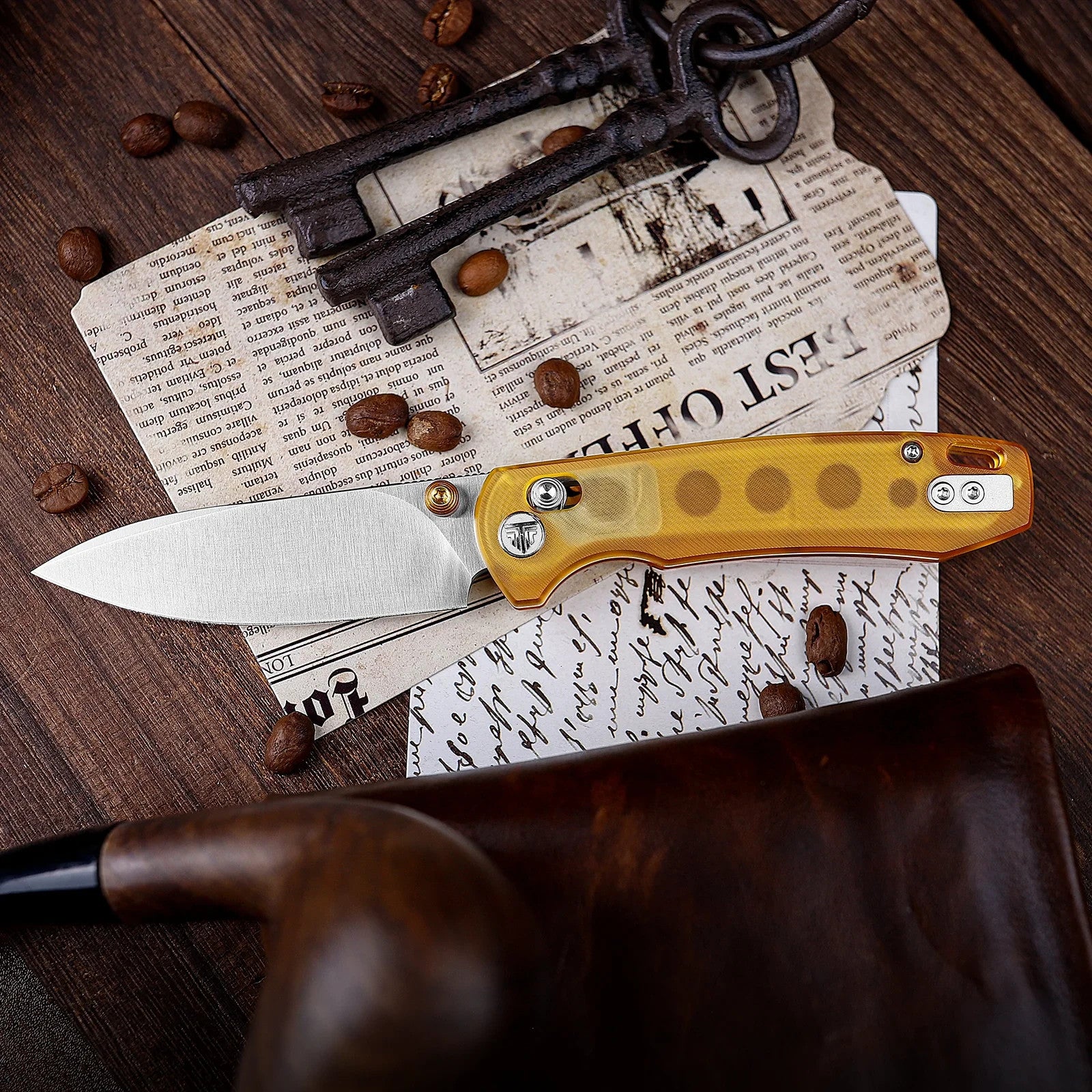 Dragonfly-Y Axis Lock EDC Folding Pocket Knife,2.99'' 14C28N Steel Blade,PEI Han