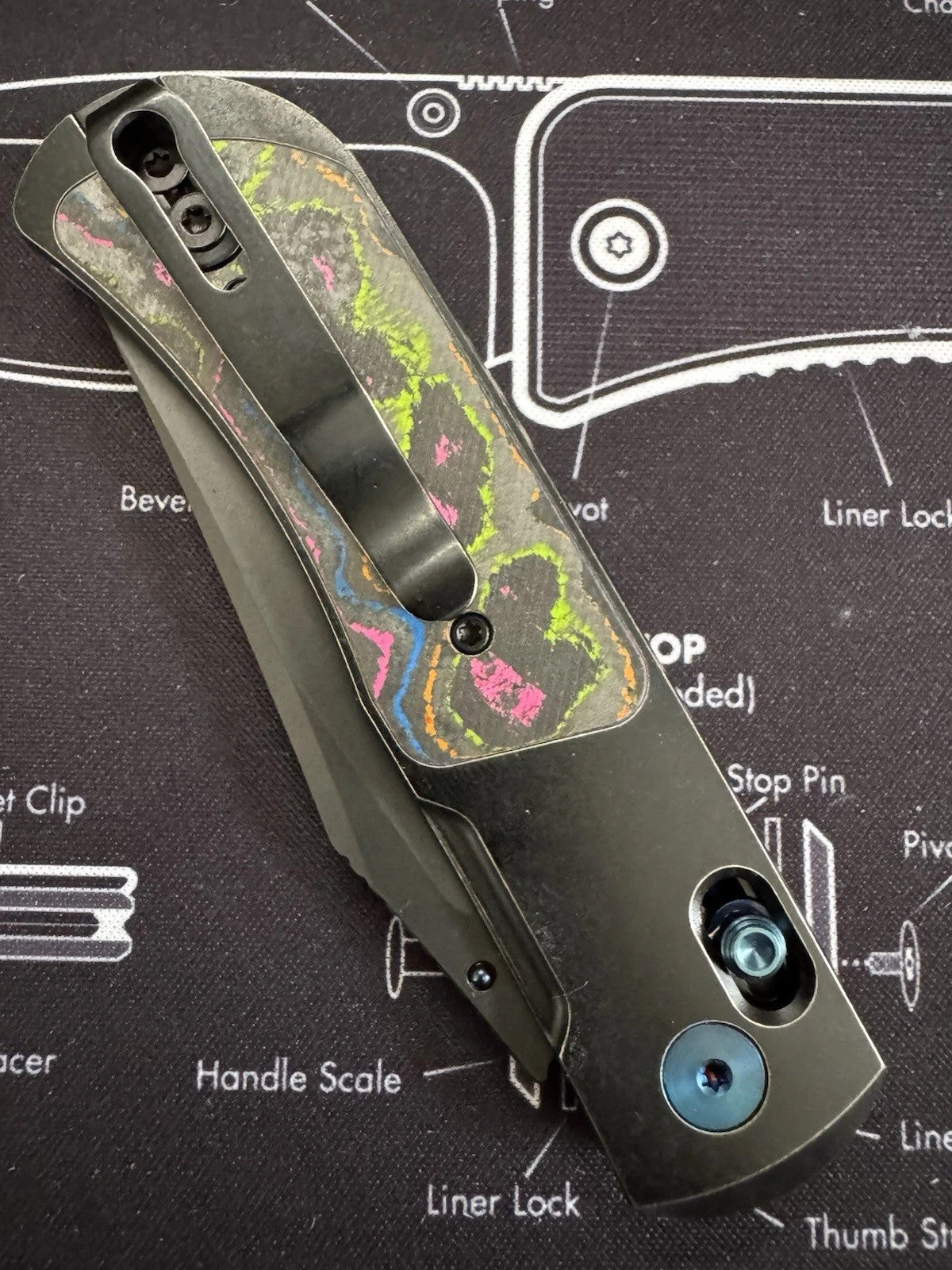 Kizer Tycho, BR-OP EXCLUSIVE, Titanium + 80s Camo Carbon Fiber, DLC S45, BNIB