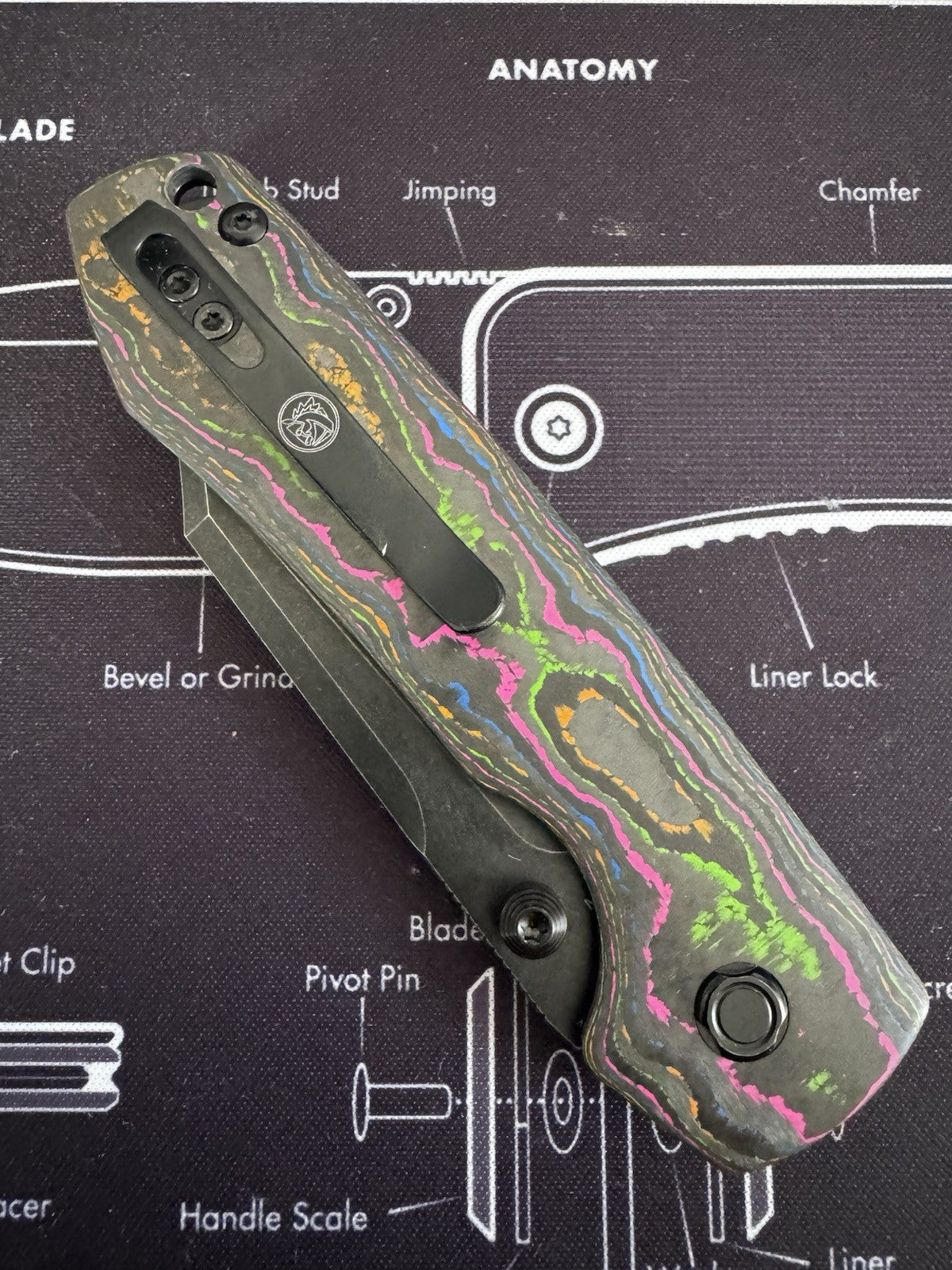 Vosteed Raccoon M390 Black 80s Camo Carbon Fiber BR OP Exclusive