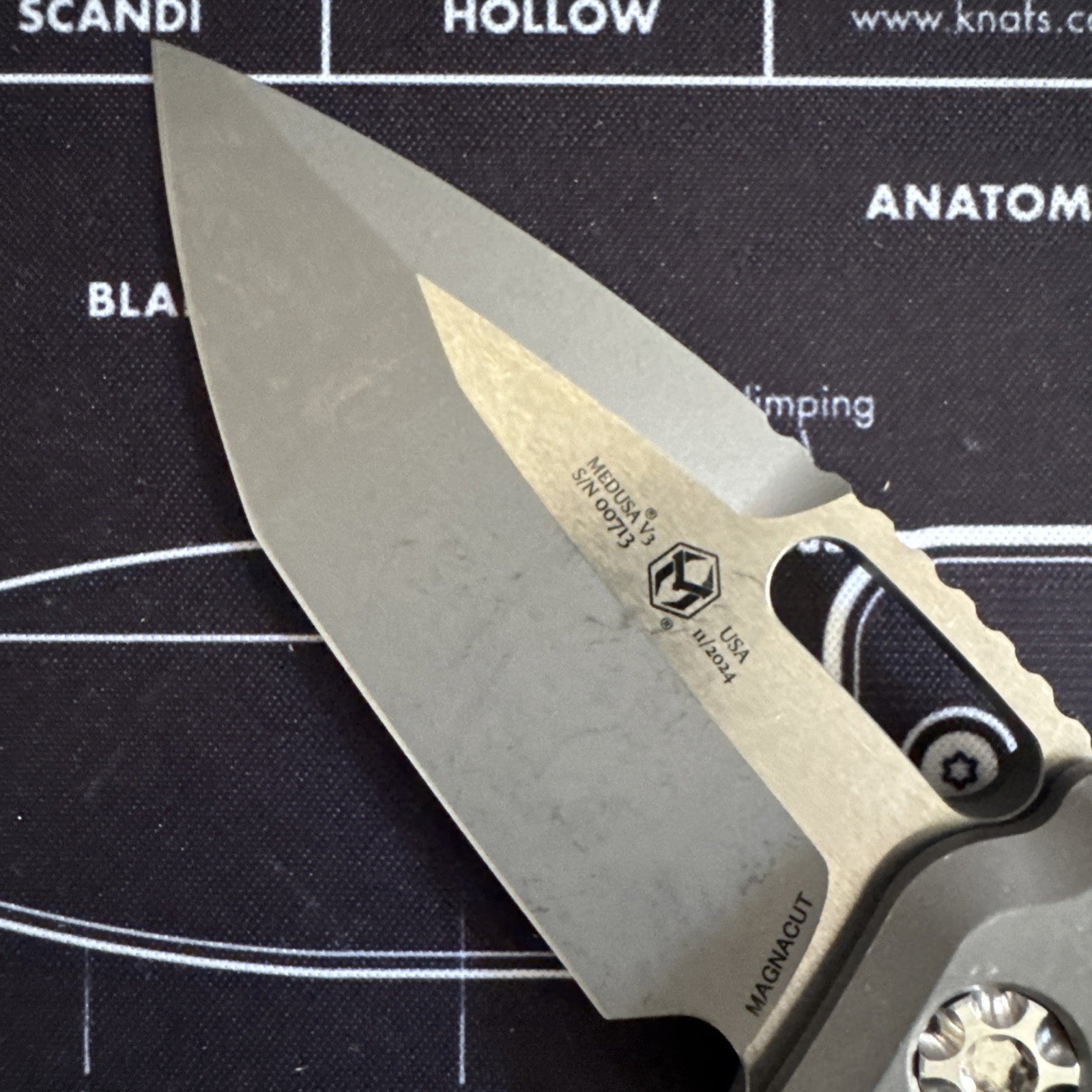 RARE! SOLD OUT  #713 - Heretic Medusa Manual Tanto Battleworn Titanium