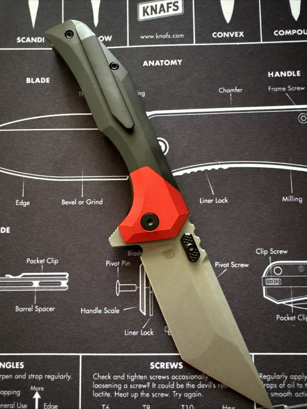 ARCANE DESIGN - BLACK/RED PVD NECRONAUT V3 Magnacut - Titanium