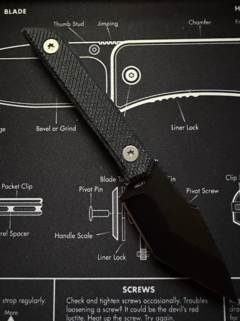 TacKnives Mini Marlin fixed Blade EDC -