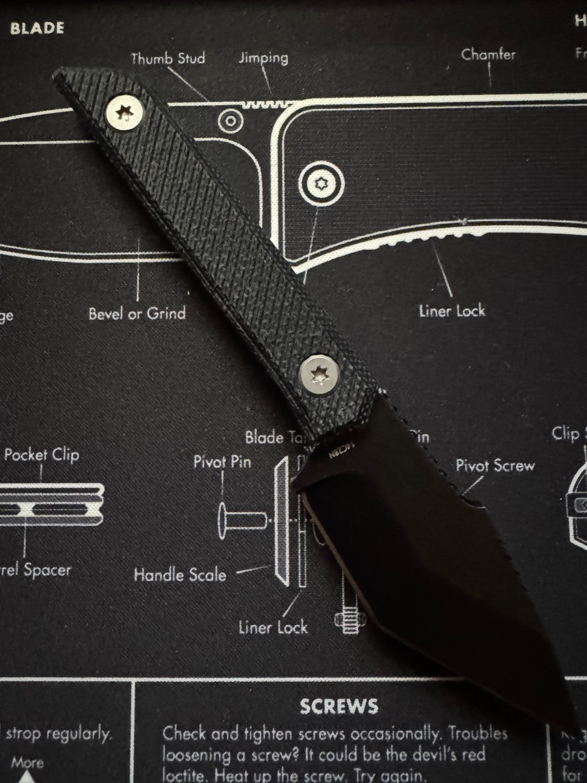 TacKnives Mini Marlin fixed Blade EDC -