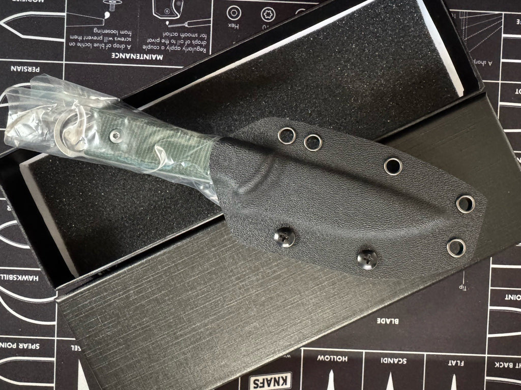 Nomad – D2 Fixed Blade Knife with Micarta Handle & Kydex Sheath