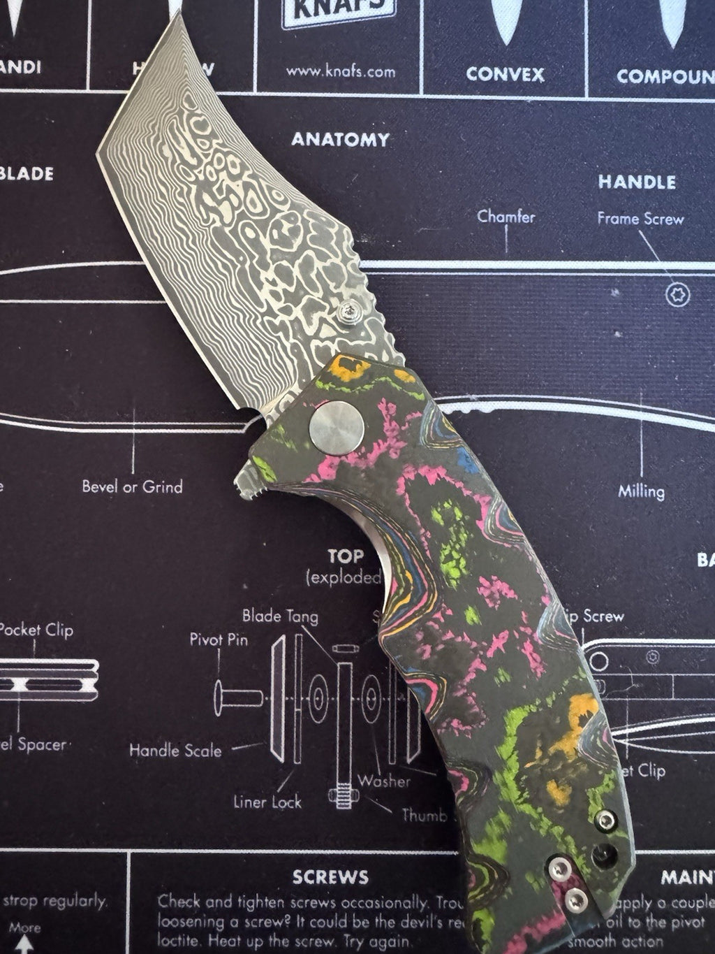 Ground Zero Damascus VG10 Core 80s Camo Carbon
