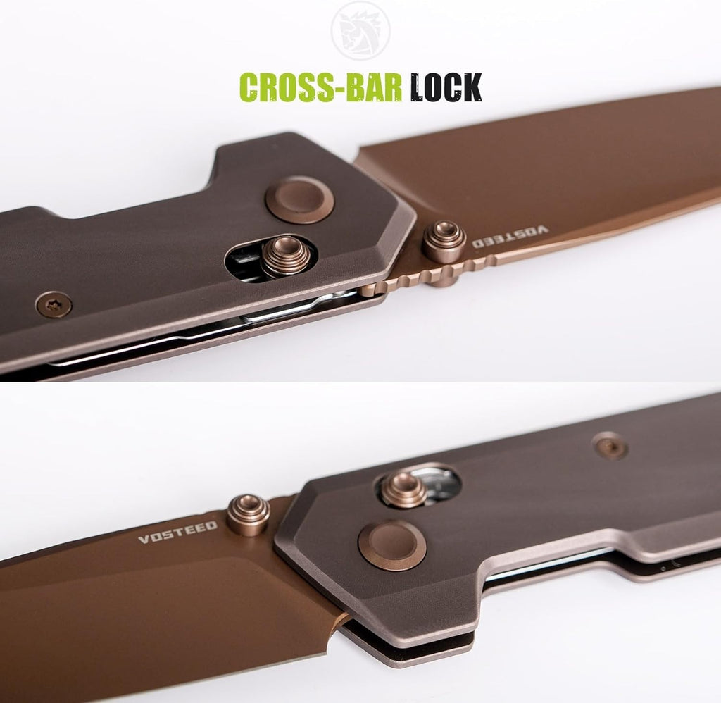 SOLD OUT - Vosteed Parallel Crossbar Lock 3" S35VN Copper Titanium