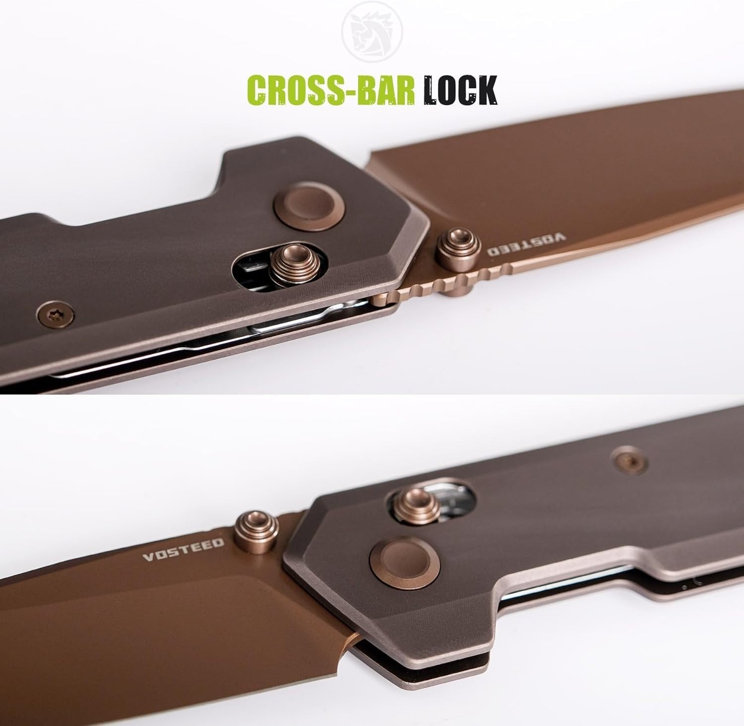 SOLD OUT - Vosteed Parallel Crossbar Lock 3" S35VN Copper Titanium