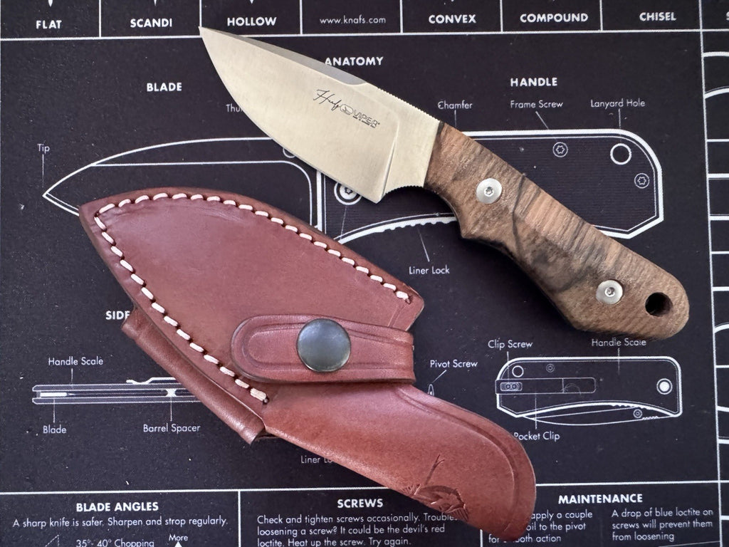 Viper Knives Handy Fixed Blade Knife Wood (3.4" Satin) VT4038NO